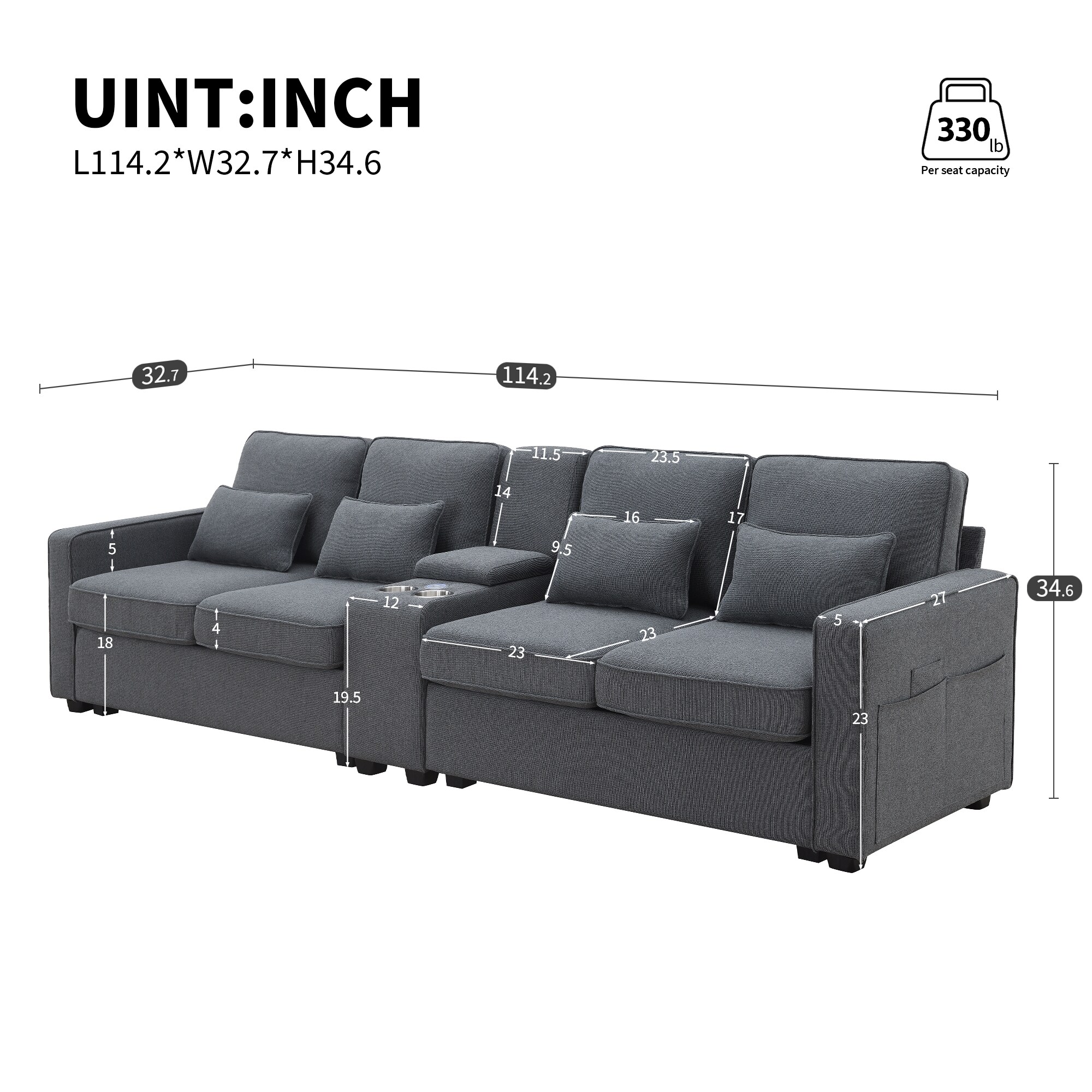 JIMSMAISON JMGTSO02DG Sofas-Loveseats - View #8