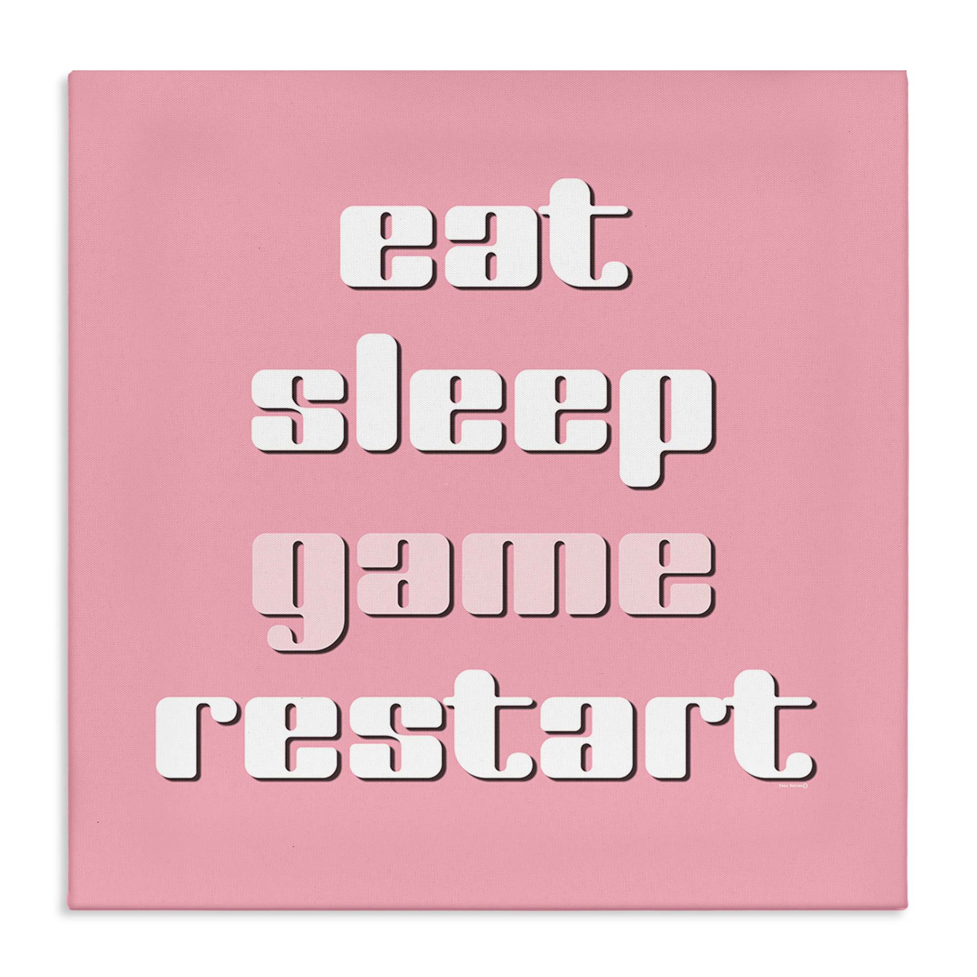 Stupell Industries BS-712-CN-17X17 Gamer Phrases on Pink Canvas Wall Art By Yass Naffas Designs 17 x 17