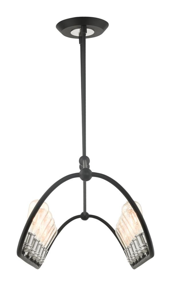 Archer 10-Light Black and Nickel Linear Chandelier