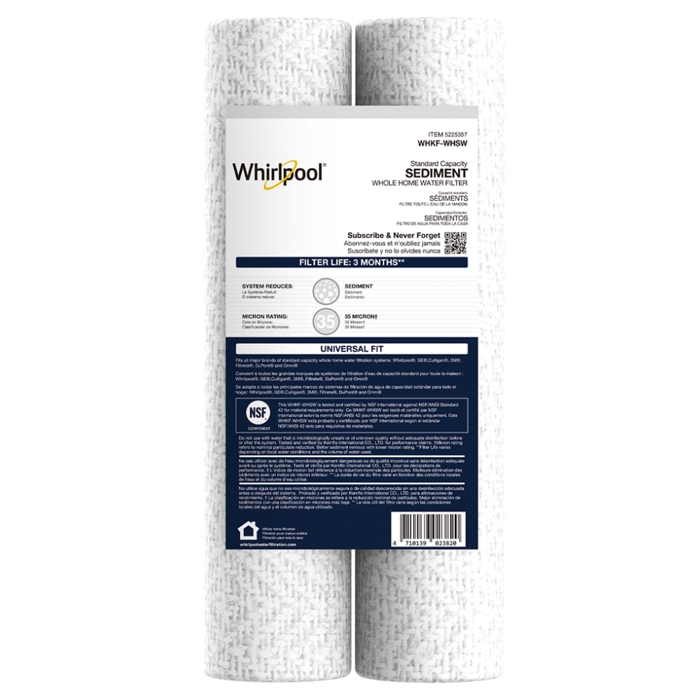 Whirlpool Sediment and particulate Whole house Replacement Filter 2 -Pack #WHKF-WHSW