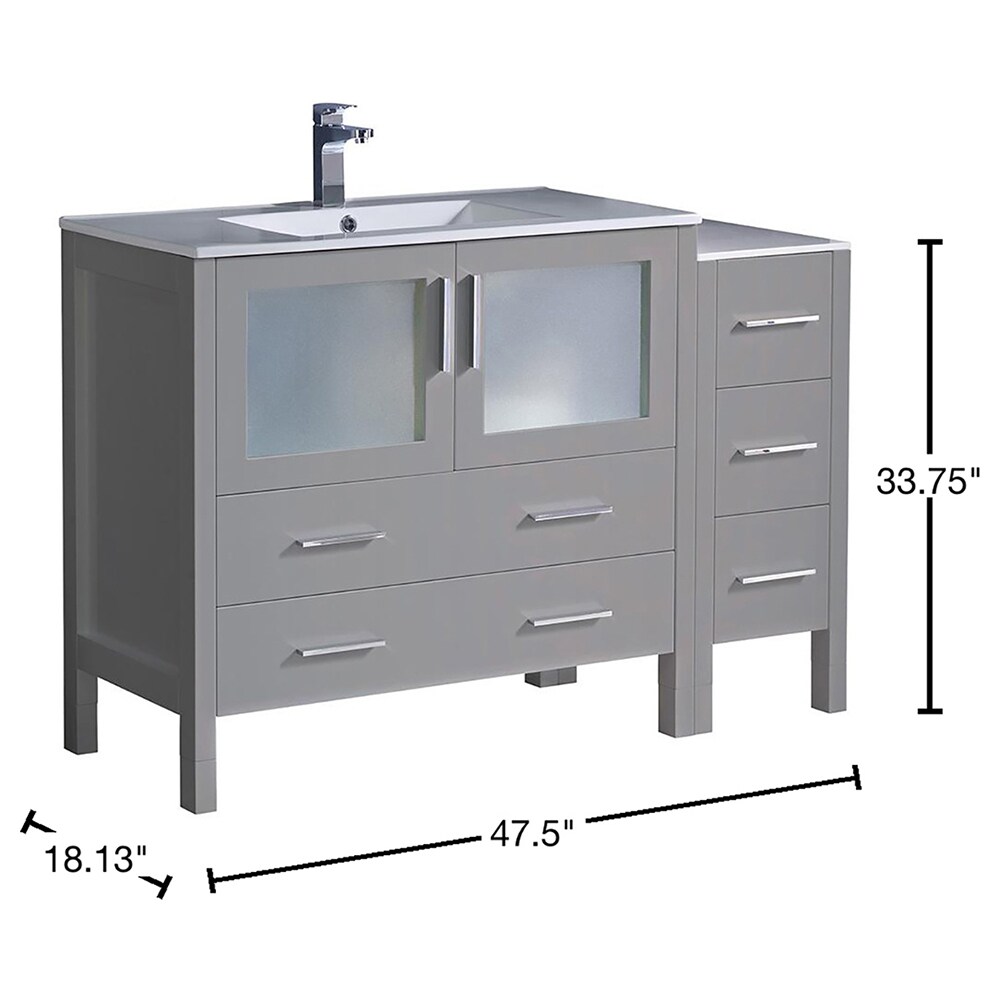 Fresca FCB62-3612GR-I Bath-Vanity-Combo - View #5