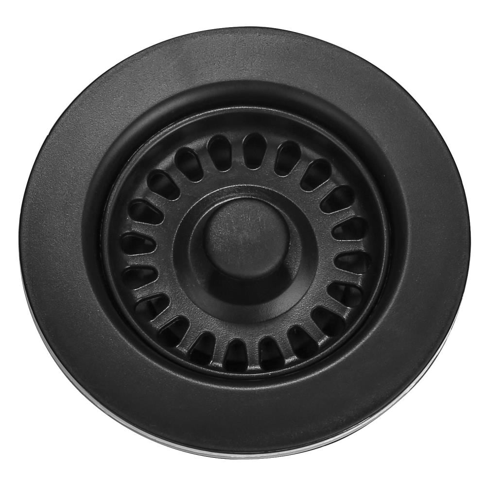 Serene Valley 3 5 In Black Sink Strainer Assembly With Stopper For   43975143 