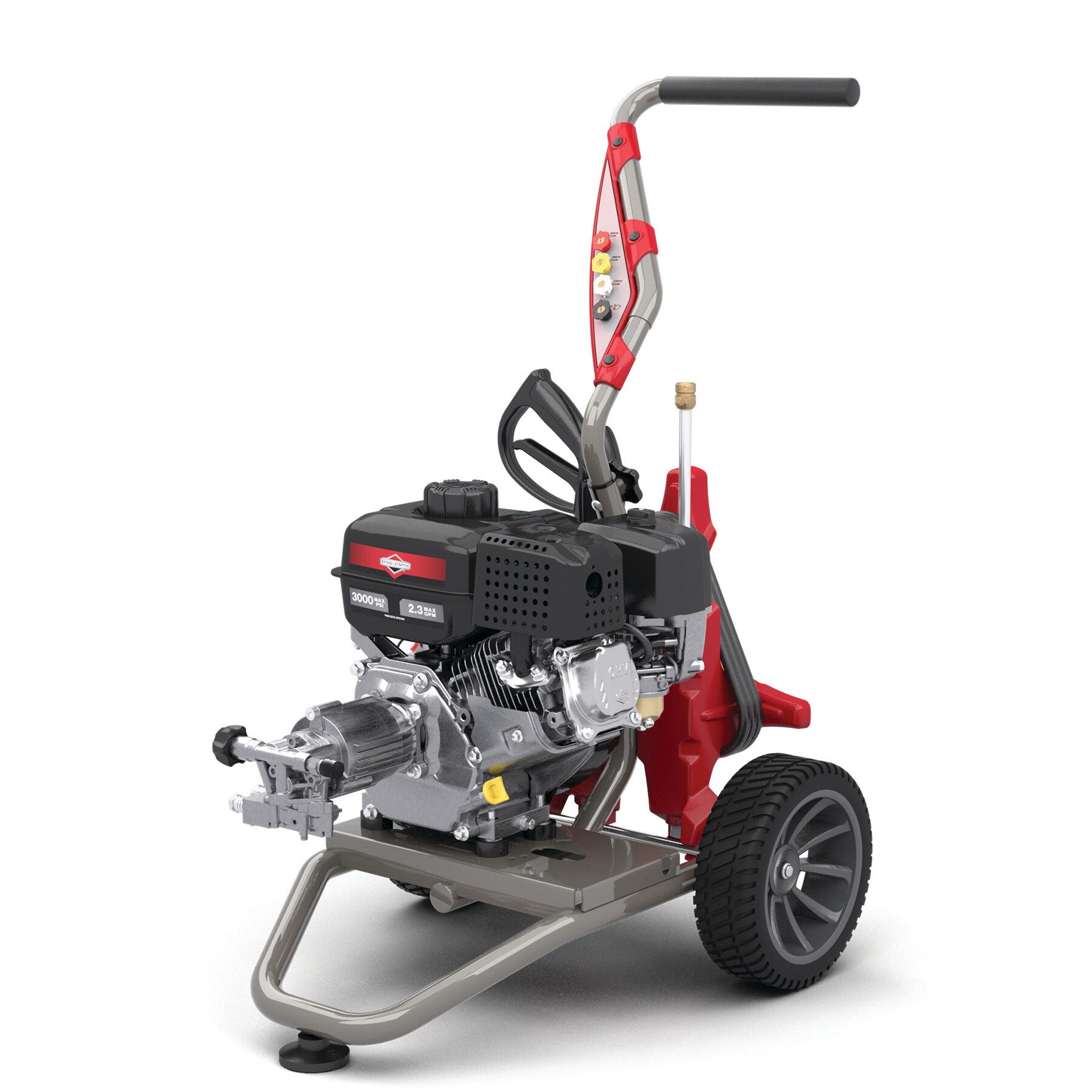 Briggs & Stratton Medium Duty 3000-PSI 2.3-GPM Cold Water Gas Pressure washer with 4 Spray Tips