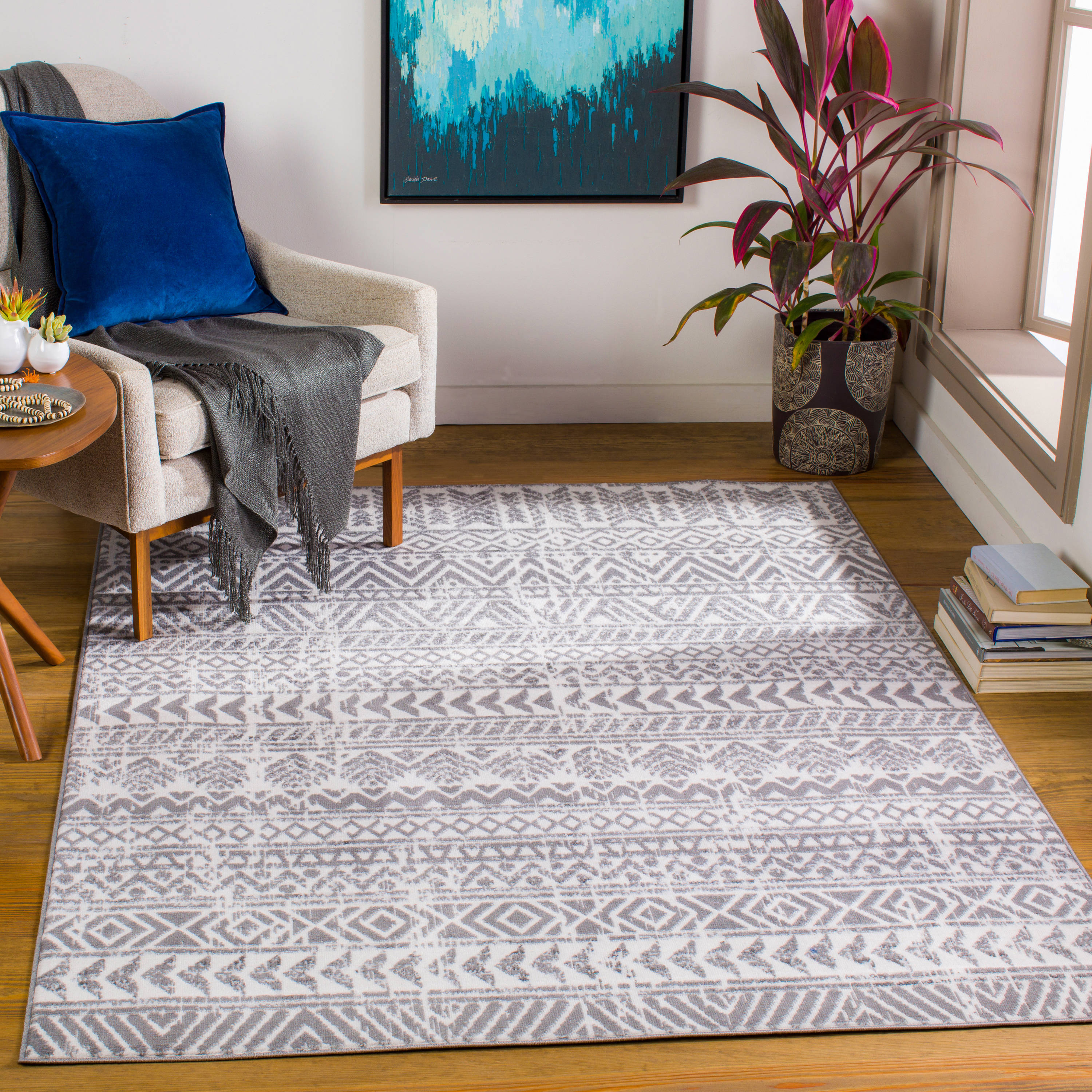 Surya CEG2326-71010 Cesar 8 X 10 (ft) Sage Indoor Distressed/Overdyed Oriental Area Rug