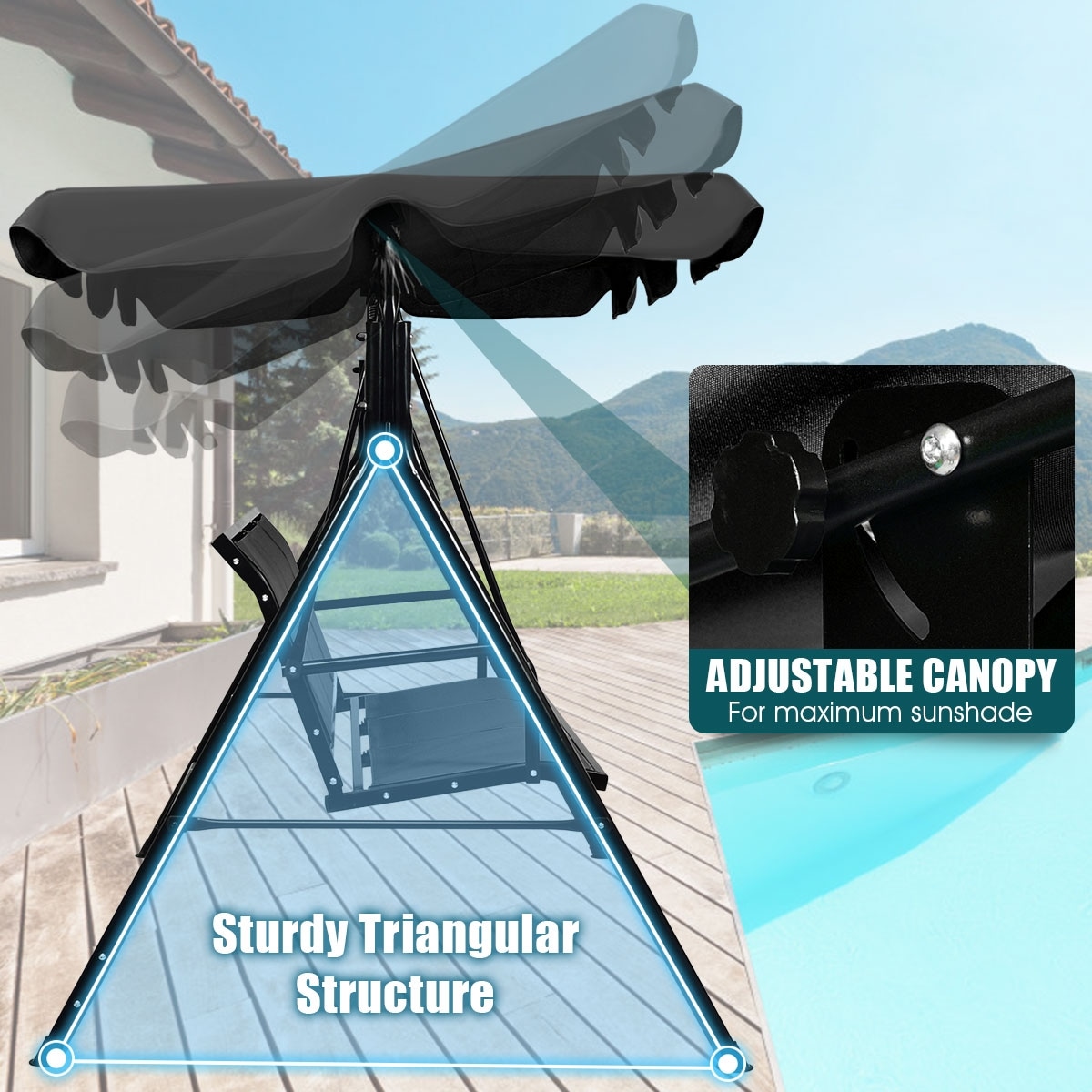 CASAINC WF-OP70492BK-LA Swing-Gliders - View #5
