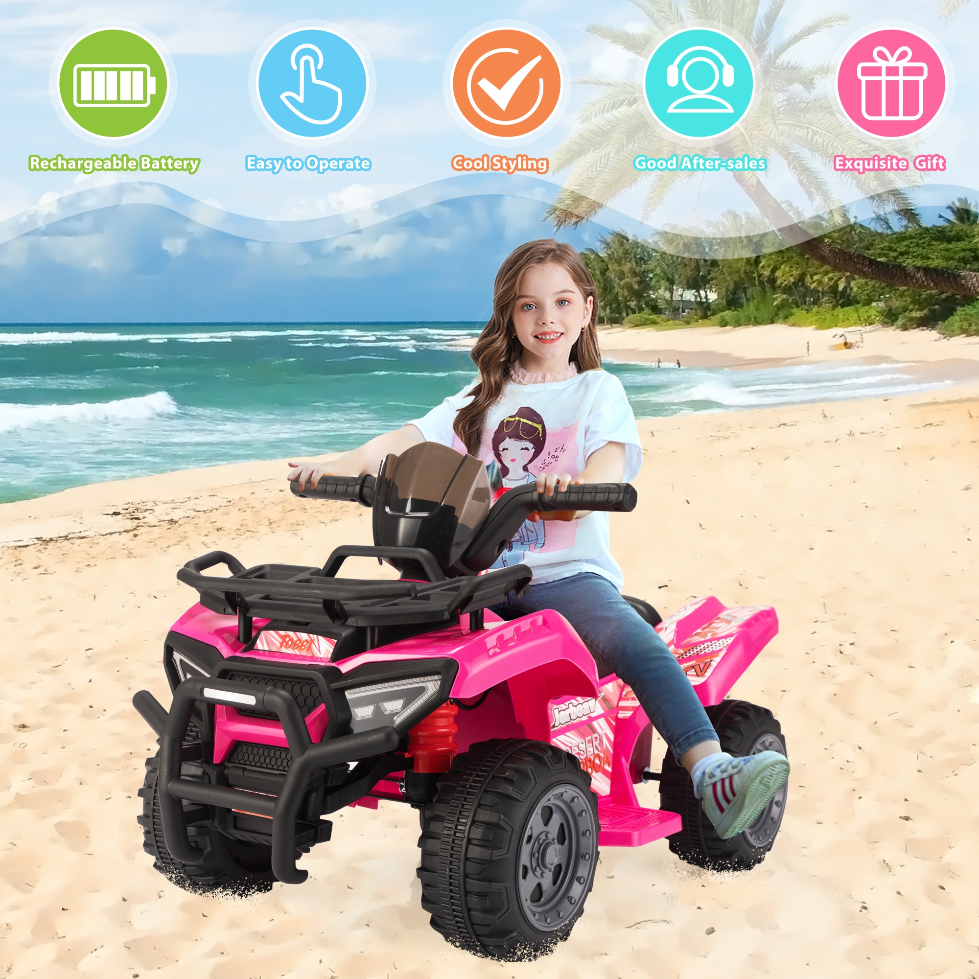 TOBBI TH17Y1092-L1 6-volt Toy car Battery Included Charger Included