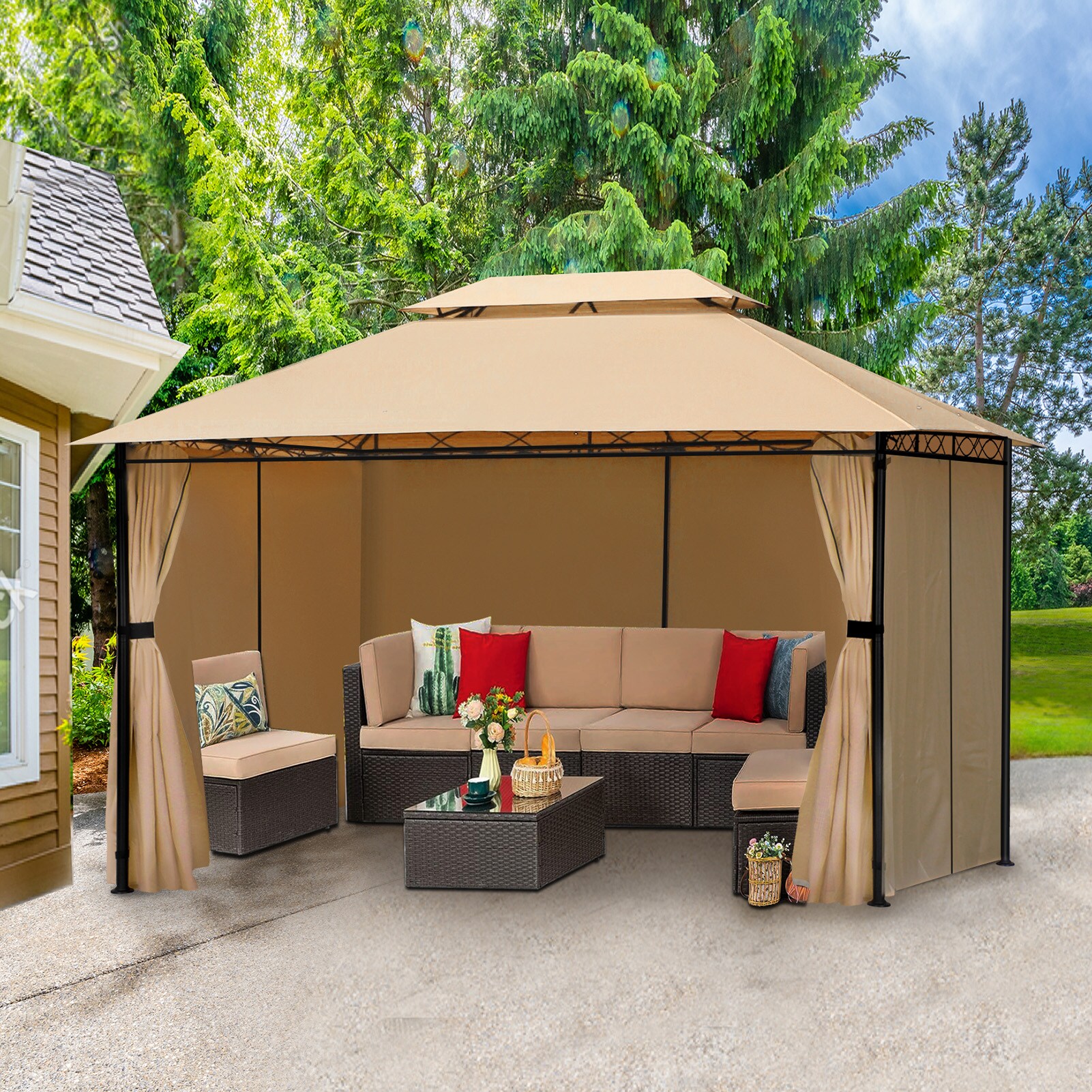 StarEcho SEVC24-KT-T001B-M Wood-Resin-Gazebos - View #4