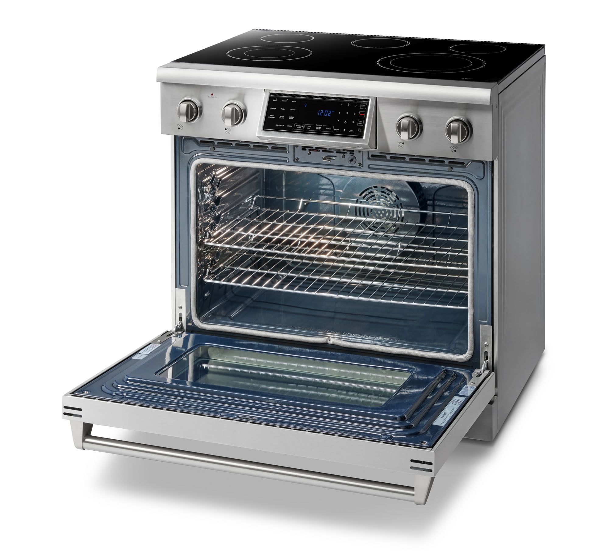 Thor Kitchen 36in Glass Top 5 Burners 6cu ft SelfCleaning Air Fry