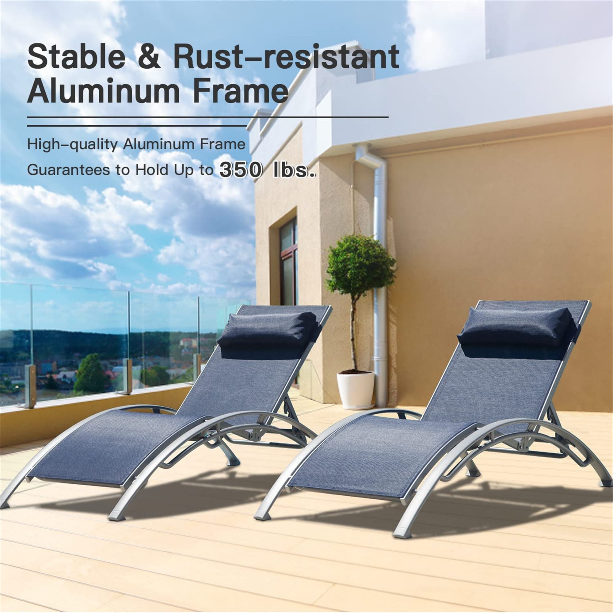 WELLFOR DOGN70508BK-2 Patio-Chairs - View #4