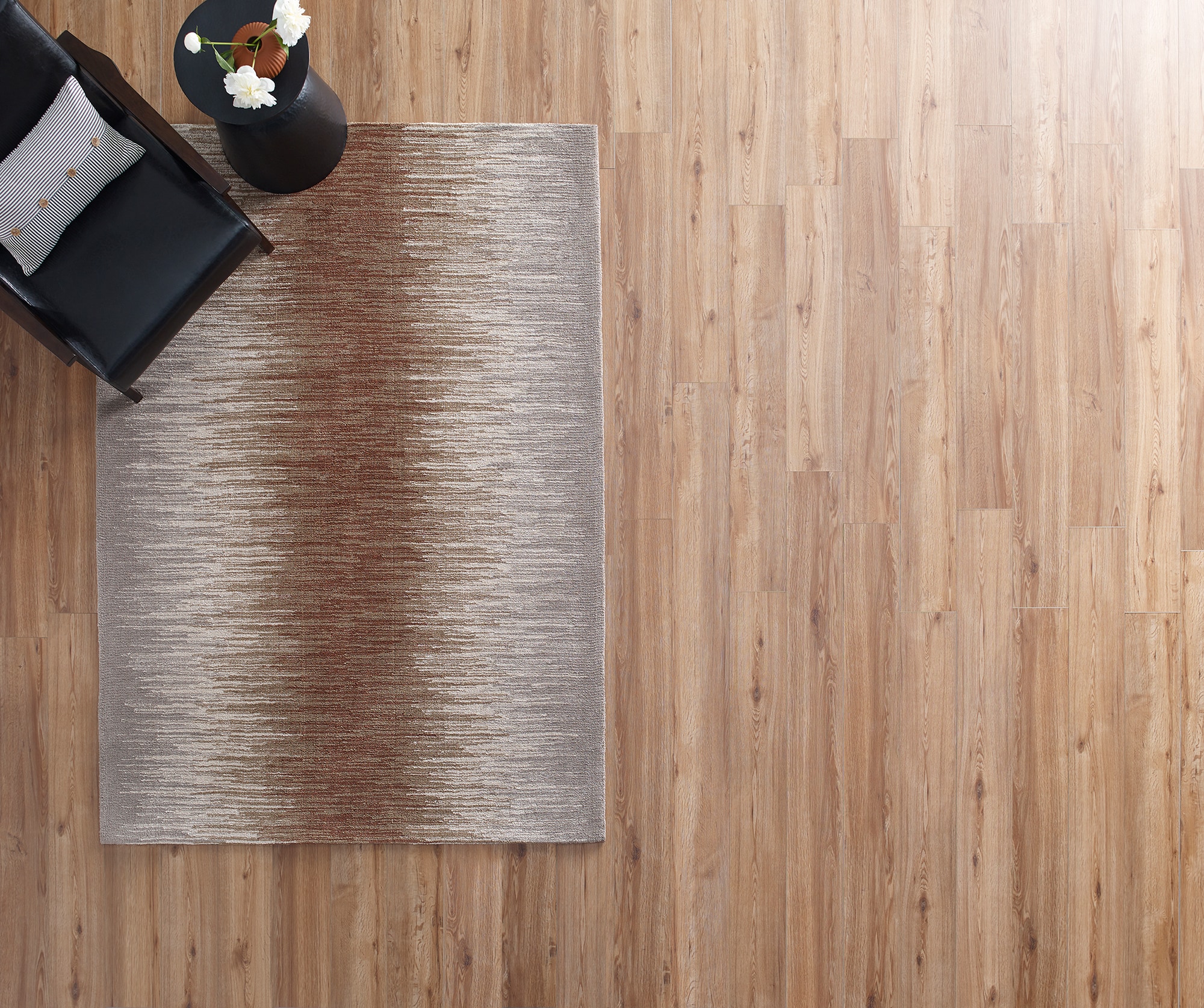 Origin 21 33066 Blurring Rust 8 x 10 (ft) Polyester Copper Rectangular Indoor Area rug