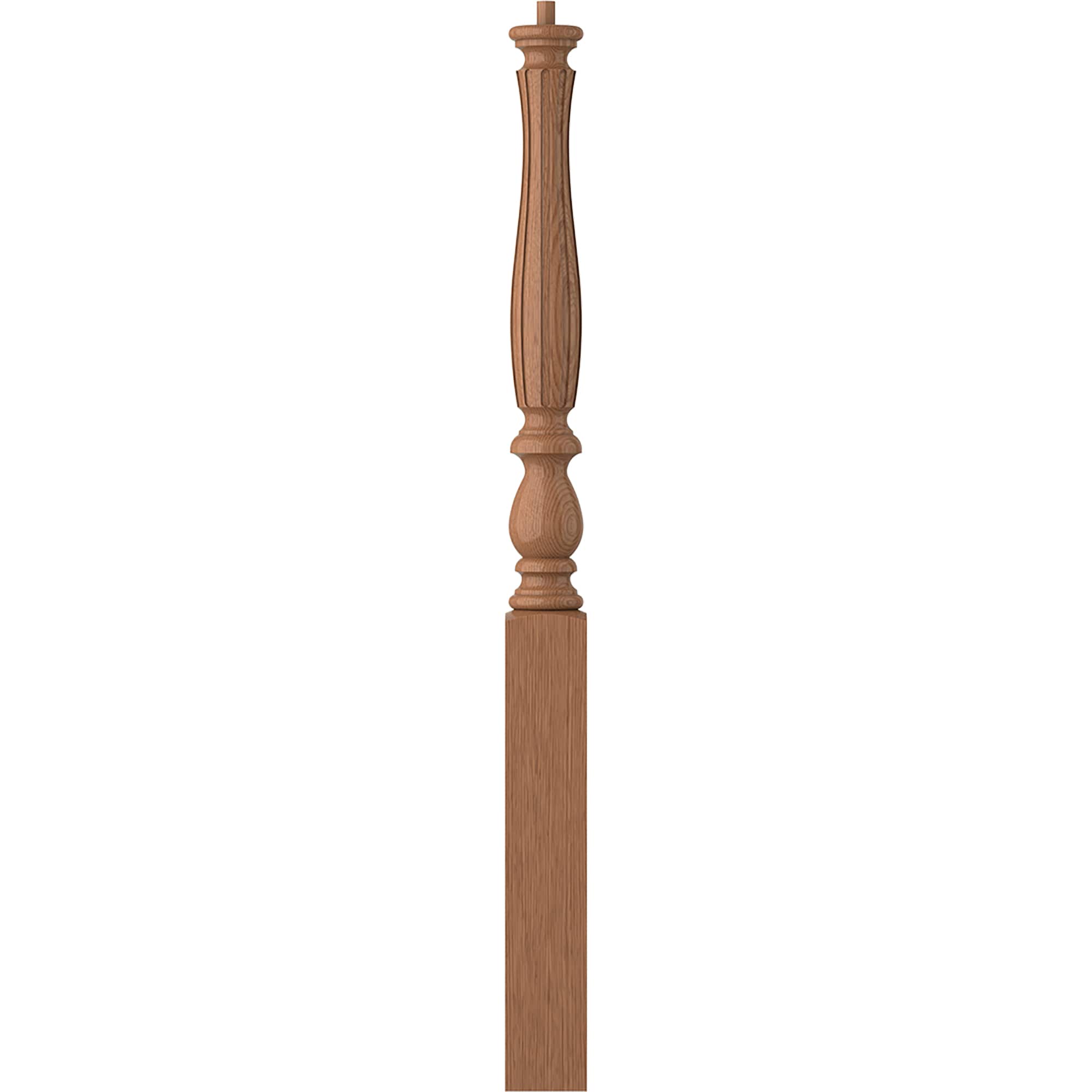 L.J. Smith Stair Systems LJF-3910-WO Harbor 3.25-in x 43-in Unfinished White oak Starting Stair Newel Post