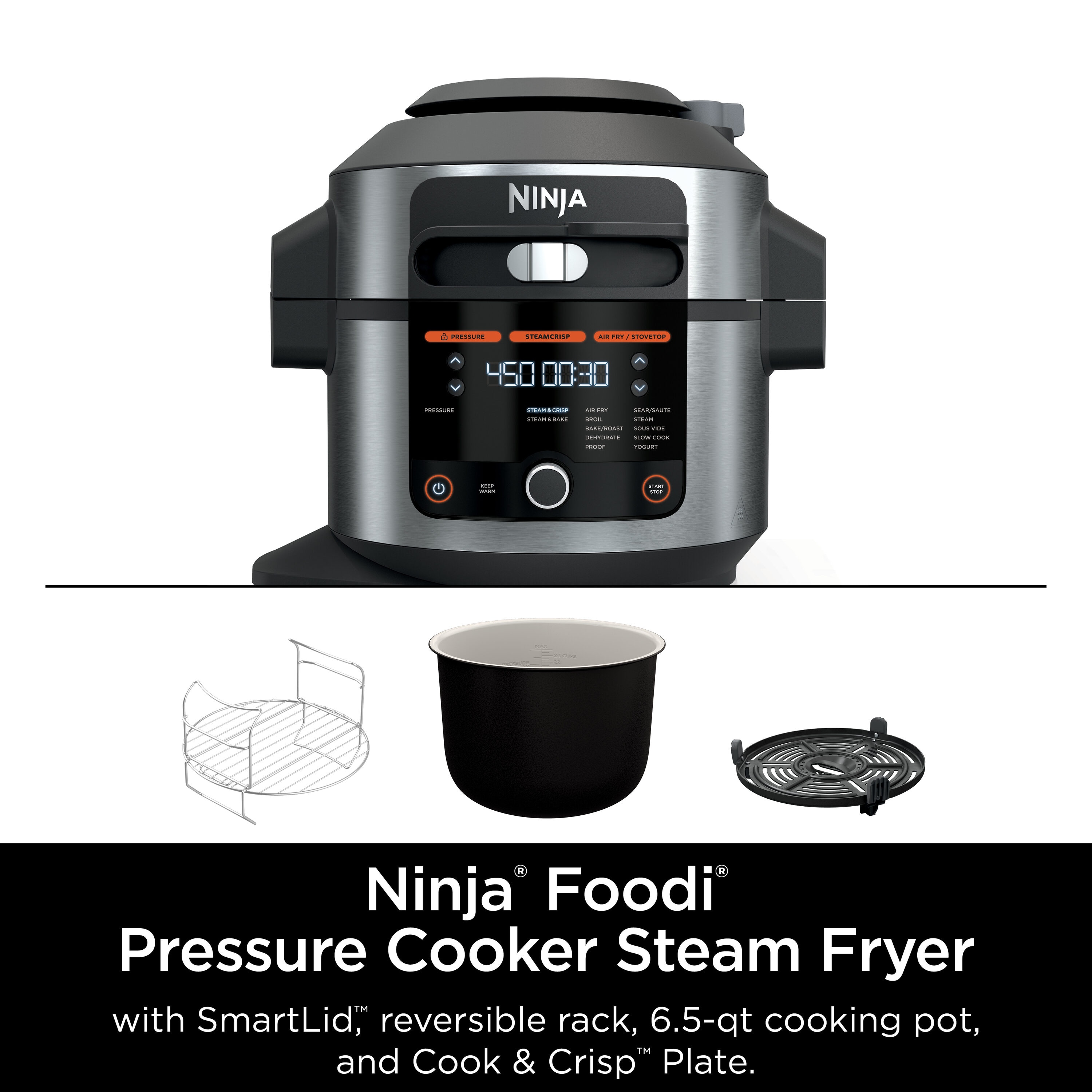 Baking Set for Ninja Foodi 6.5 Qt, 8 Qt, Ninja Foodi Pressure Cooker + Air  Fryer Deluxe Bake Kit, Dishwasher Safe Air Fryer Accessories Set