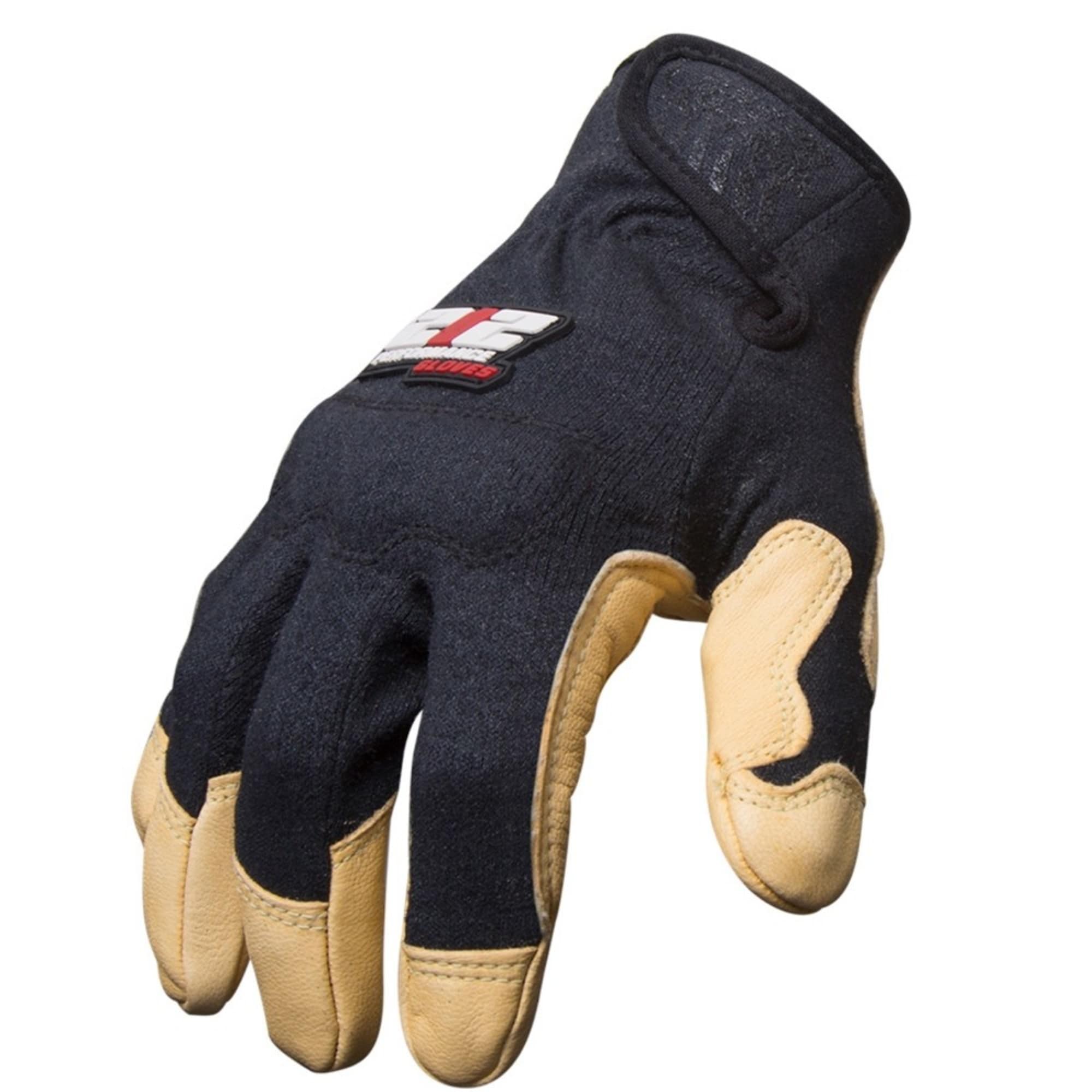 212 Performance Medium Black Leather Gloves, (1-Pair) at