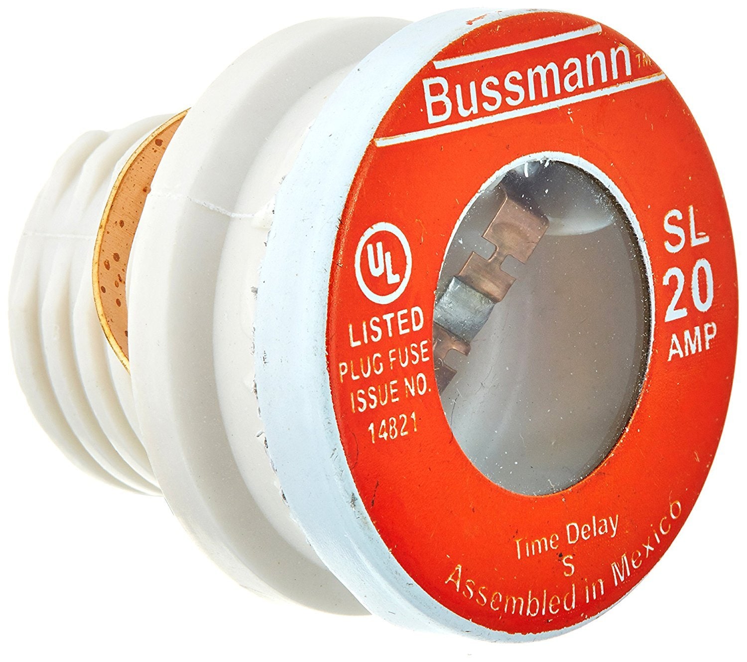 Bussmann  SL-20PK4 20A Time-Delay Plug Fuse 125V UL Listed