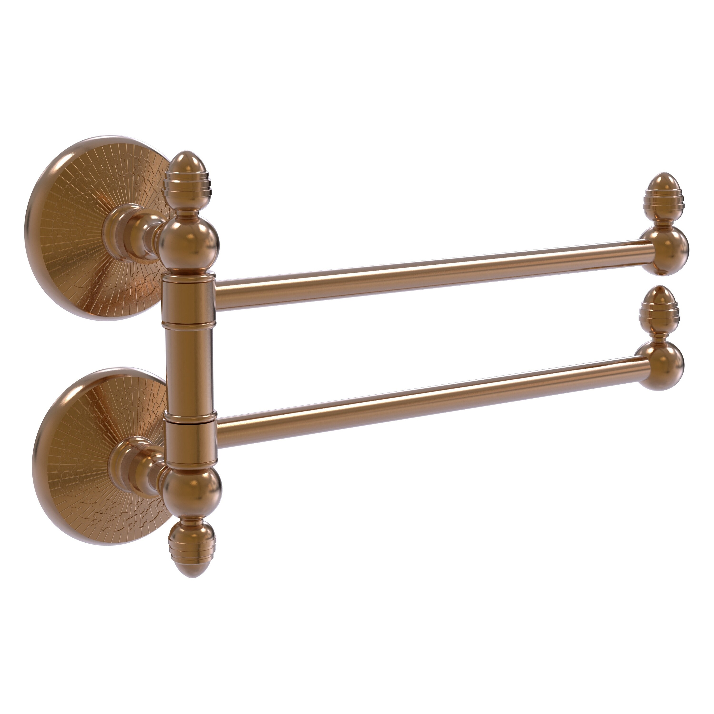 Allied Brass MC-GTB-2-BBR Monte Carlo 12-in double Brushed Bronze Wall mount Double Towel Bar