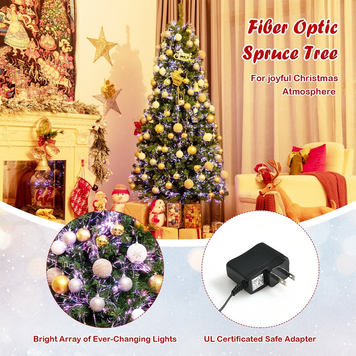 WELLFOR CM-HJY-23733US Artificial-Christmas-Trees - View #7