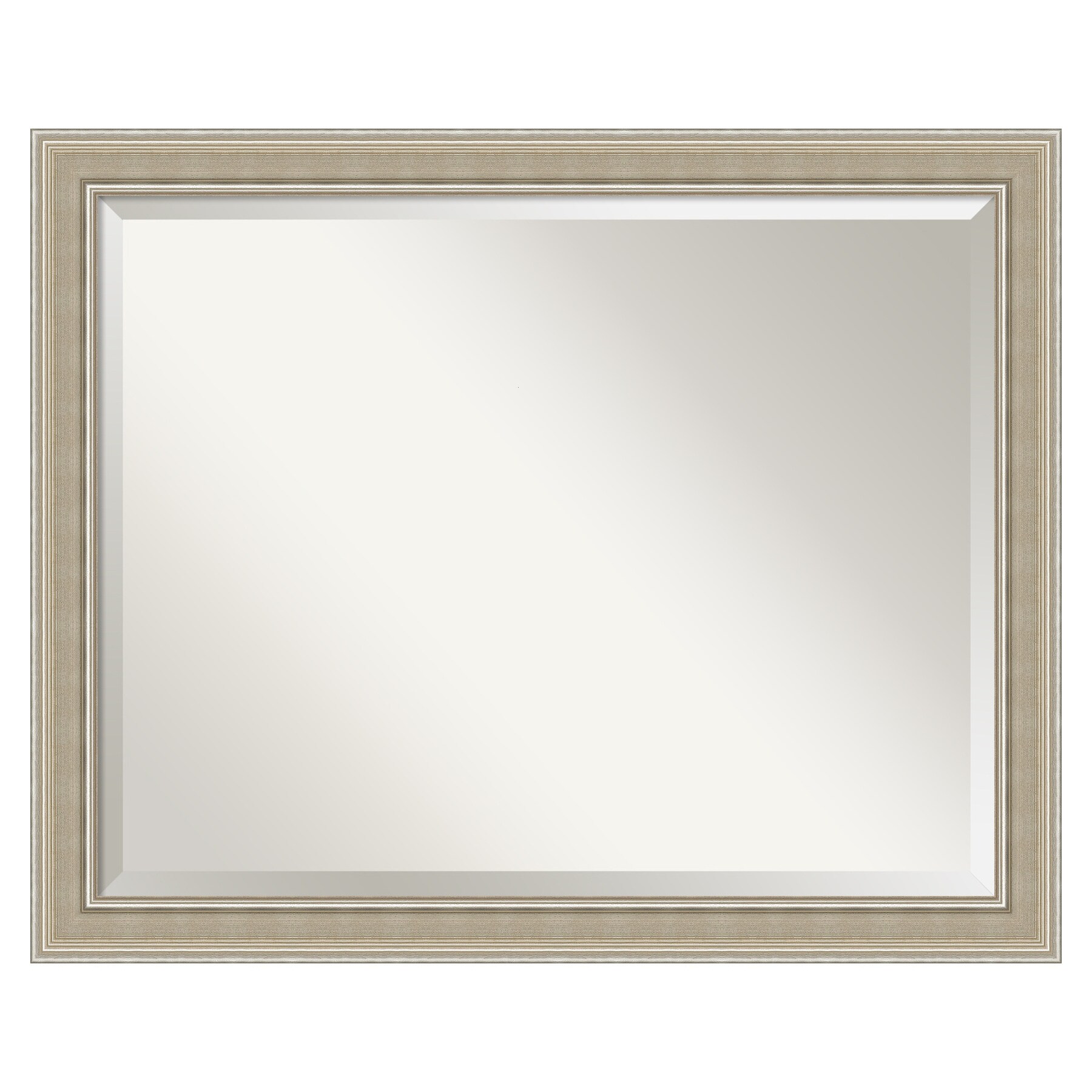 Amanti Art A17008262011 Mezzo Silver Frame 31.5-Inches W x 25.5-Inches H Rectangle Mezzo Silver Framed Wall Mirror
