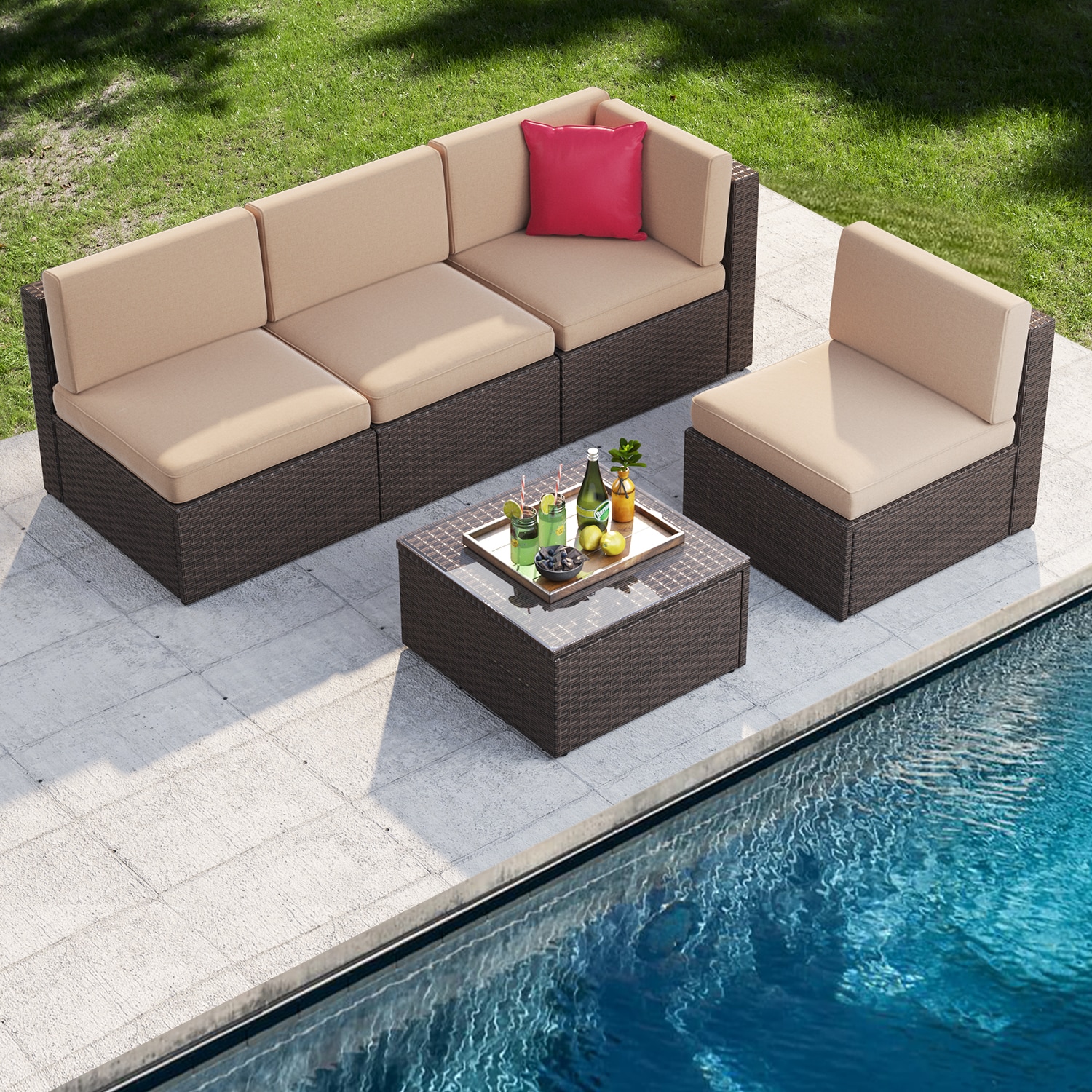 AOXUN LS-035BRAC-5 Patio-Conversation-Sets - View #7
