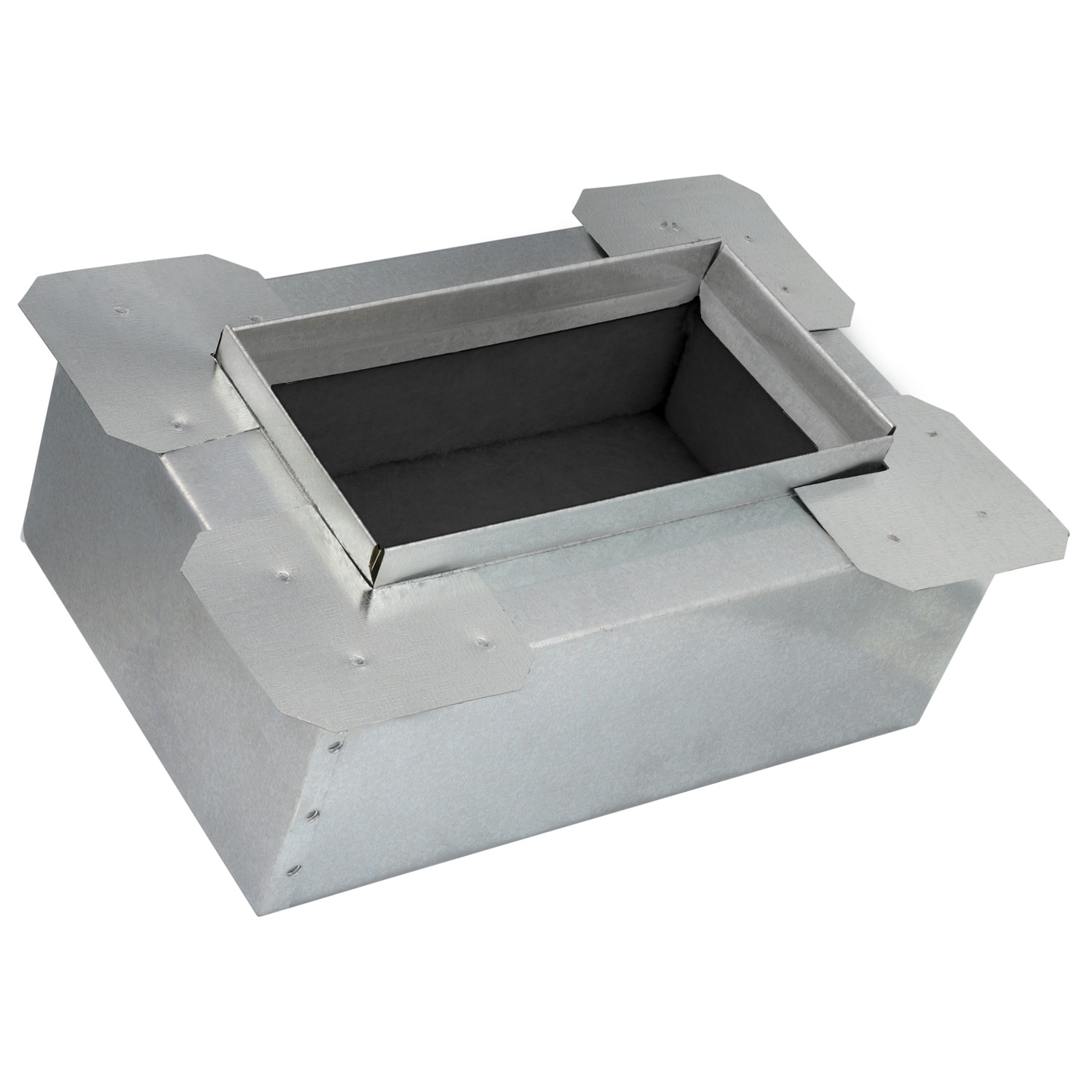 IMPERIAL GVL0231-A 30 Gauge Galvanized steel Rectangle Ductboard register Duct boot