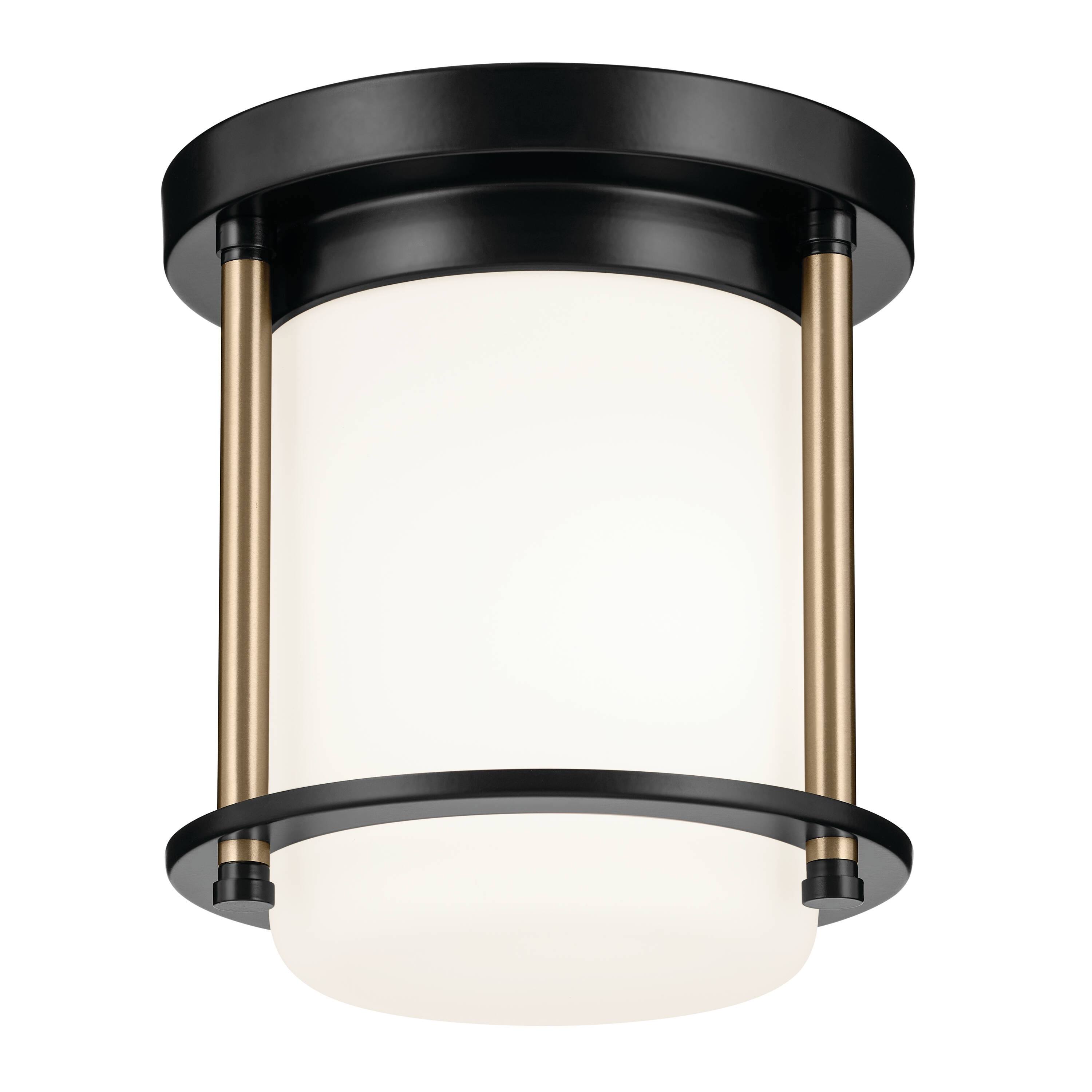 Kichler 52596BKCPZ Brit 1 -Light 7.25-in Multiple finishes Gold Flush Mount Light