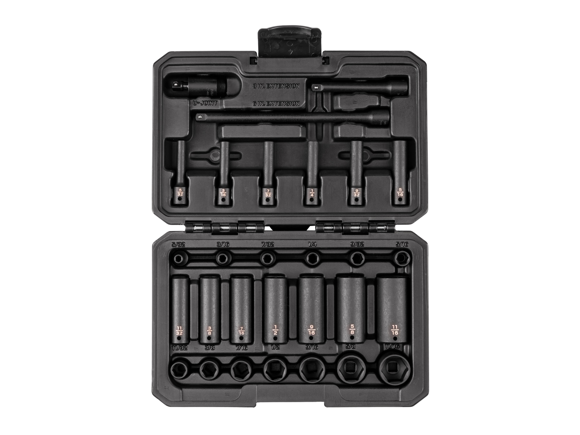 TEKTON SID90401 29 -Piece Standard (SAE) 1/4-in Drive Set 6-point Impact Socket Set