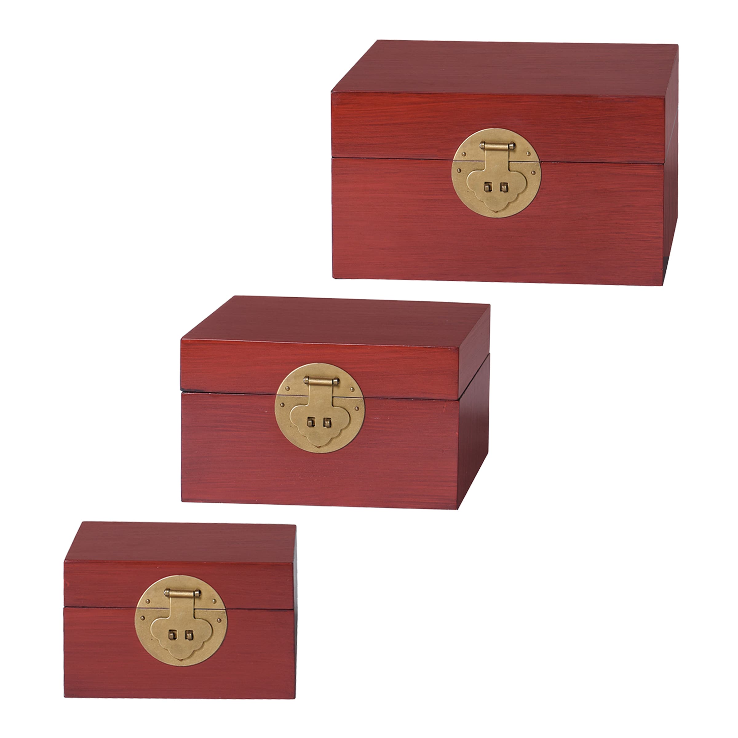 StyleCraft Home Collection DFA731190DS Red Wood French Decorative box
