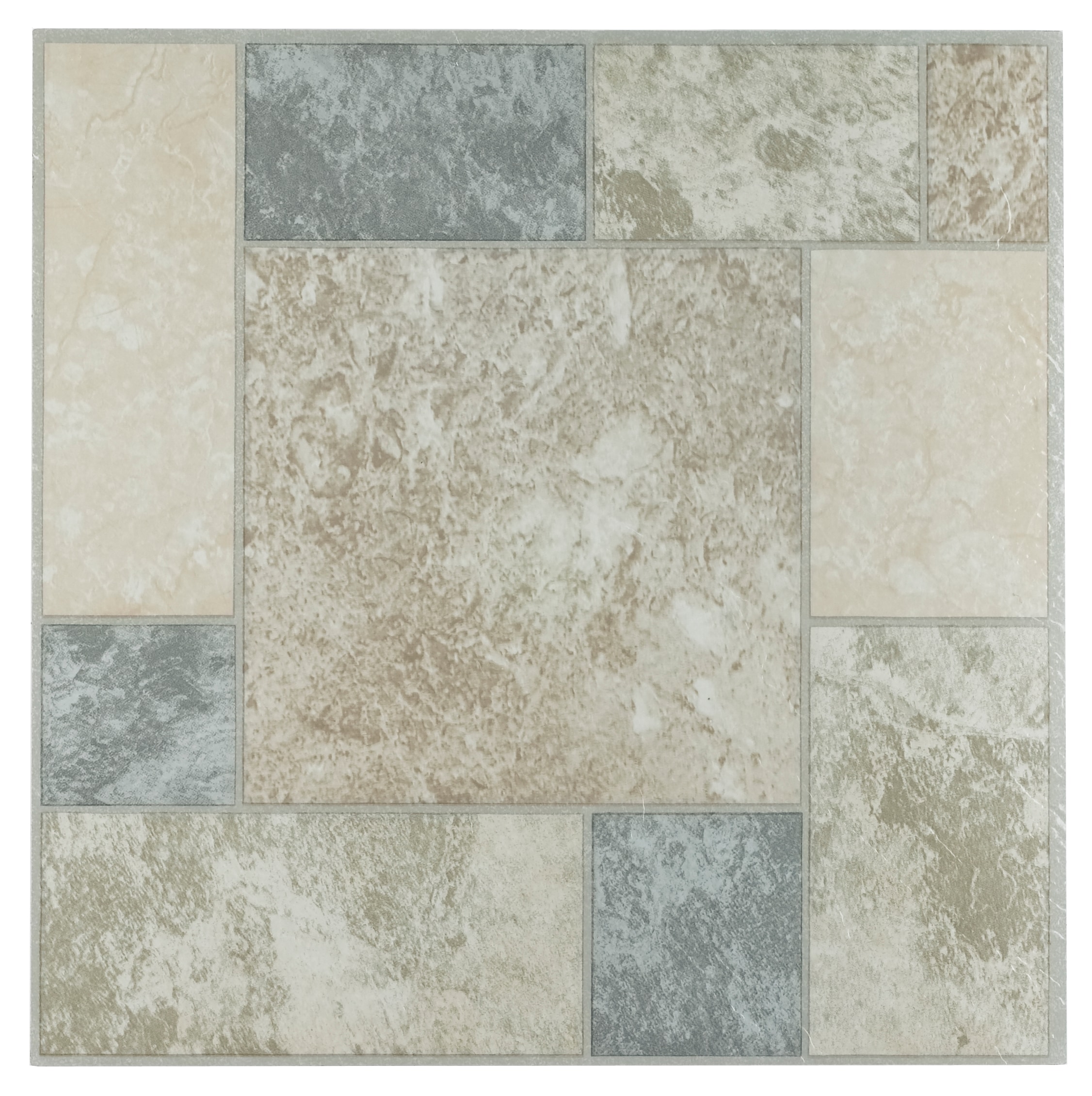 Achim Marble-Block 12-in x 12-in Peel and Stick Vinyl Tile Flooring (45-sq ft/case) in the Tile at Lowes.com