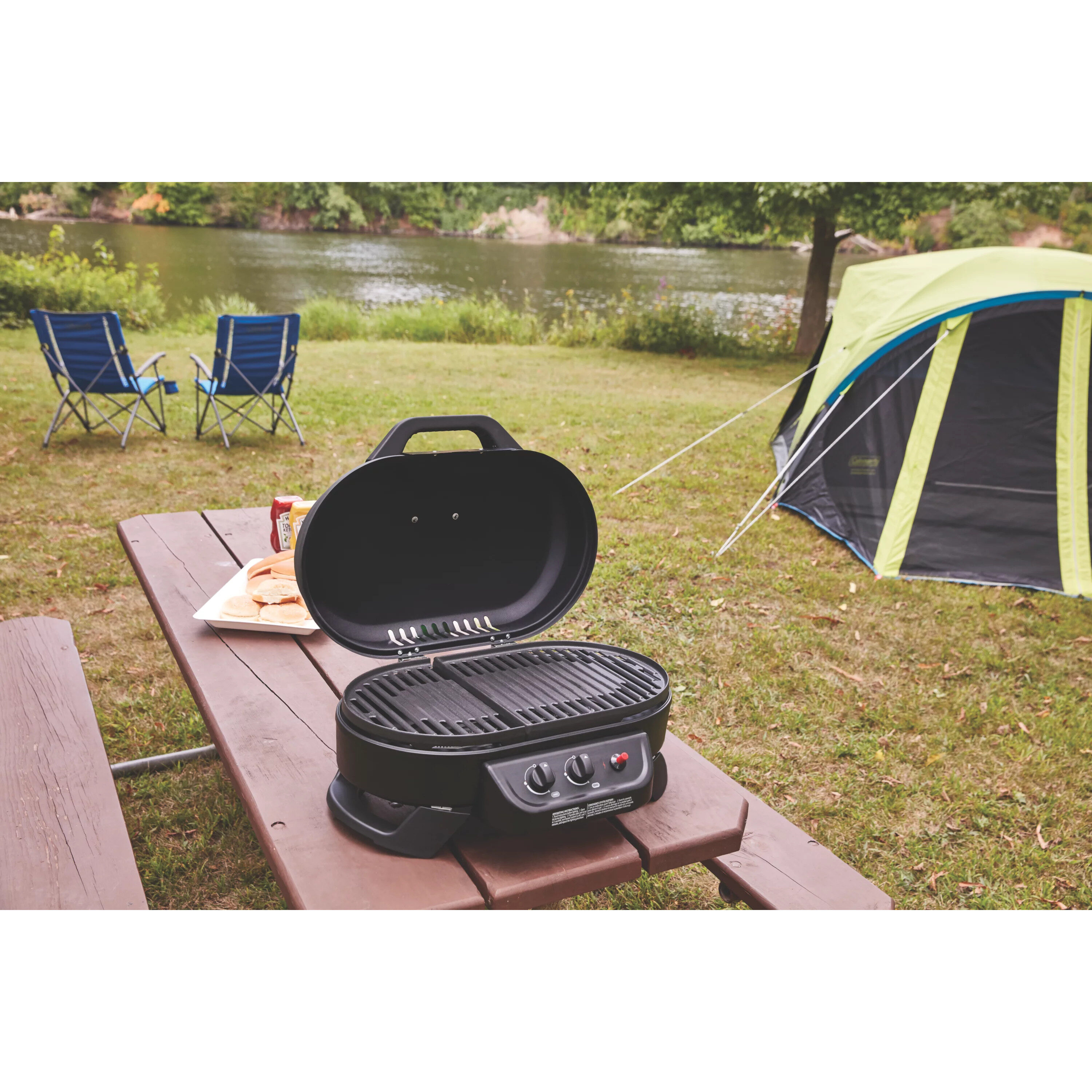 Coleman 225-Sq in Black Portable Liquid Propane Grill in the Portable ...