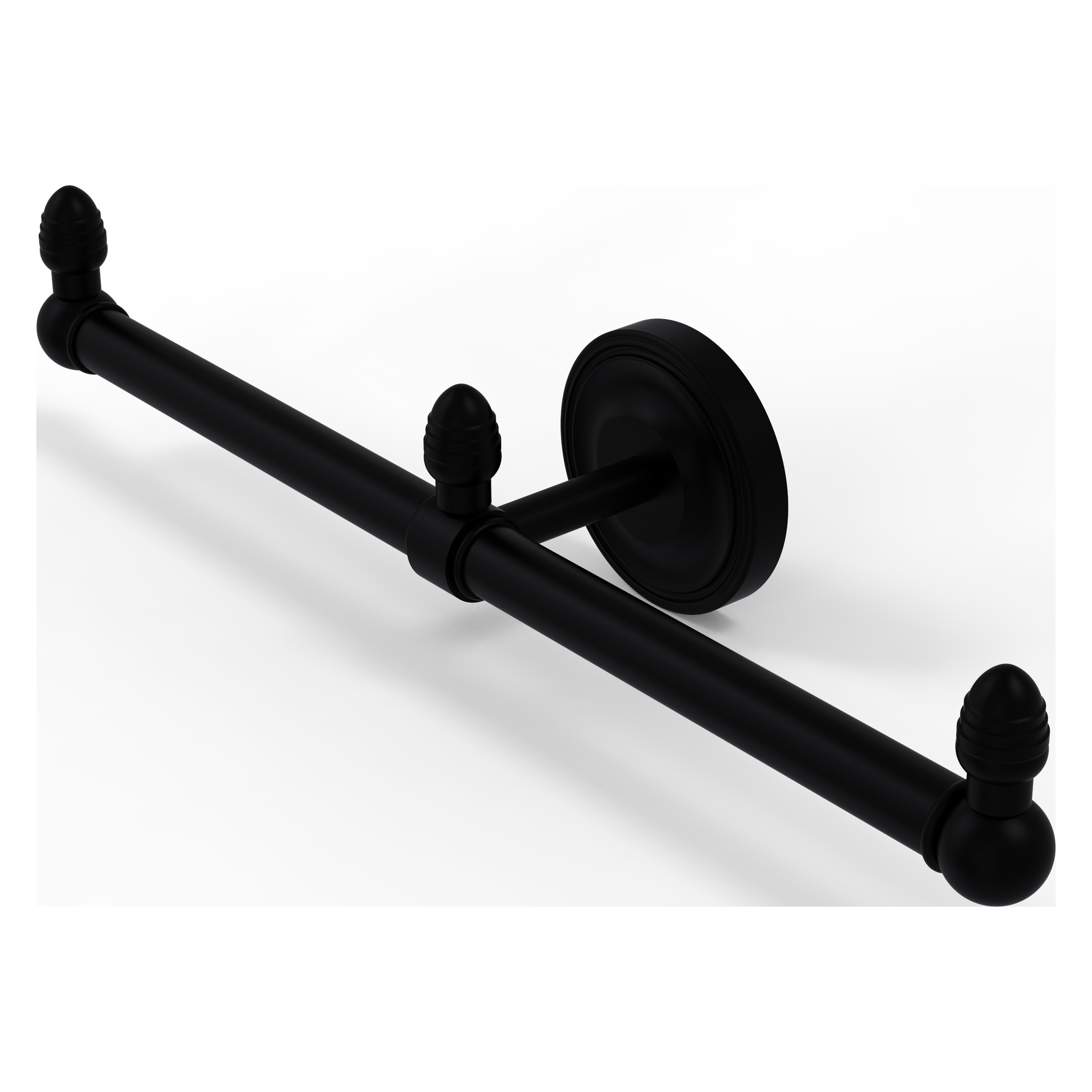 Allied Brass BPPR-HTB-2-BKM Prestige Regal 15-in double Matte Black Wall mount Double Towel Bar