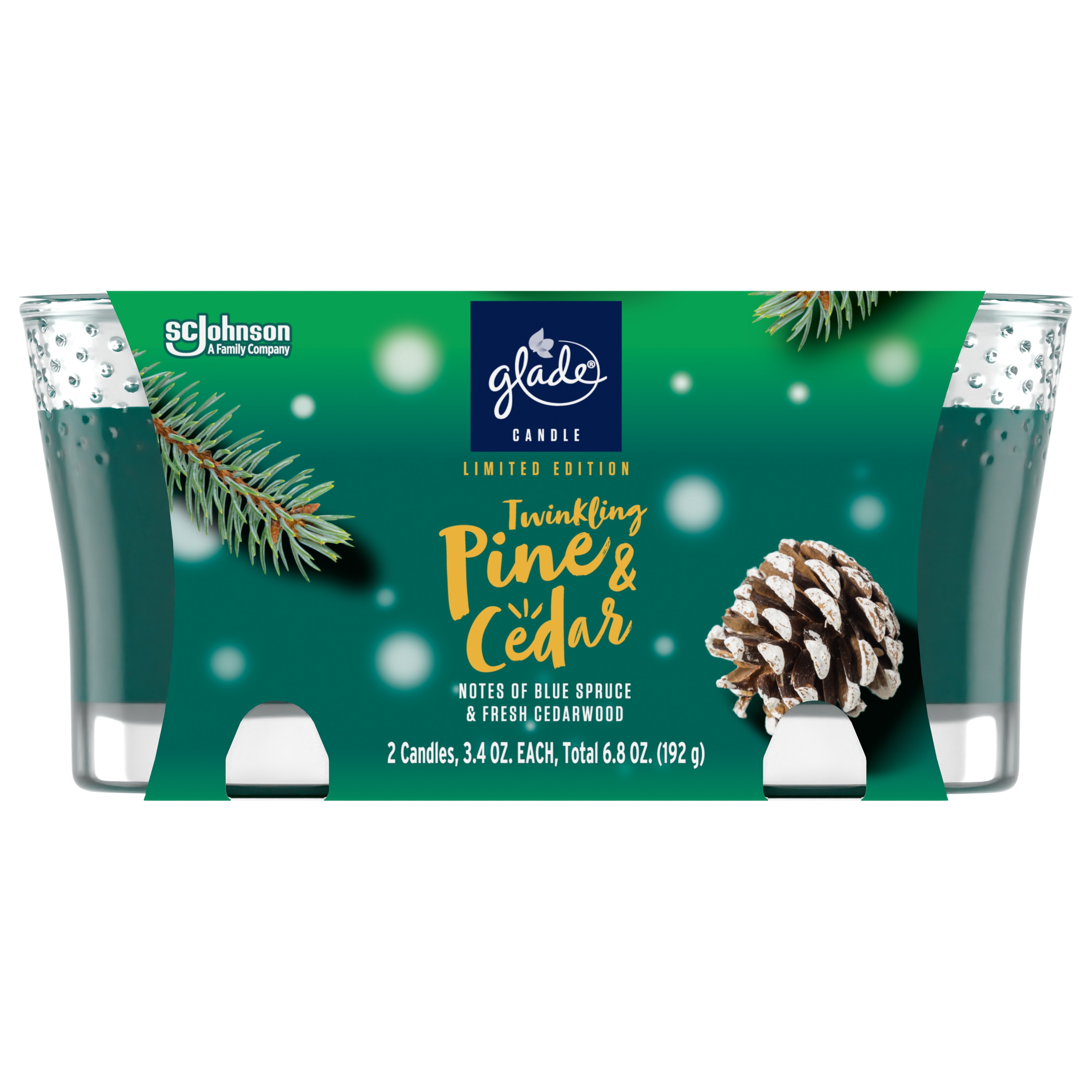 Glade 362892 3.4 Ounce(s) Pine Cedar Air Freshener 2 -Pack