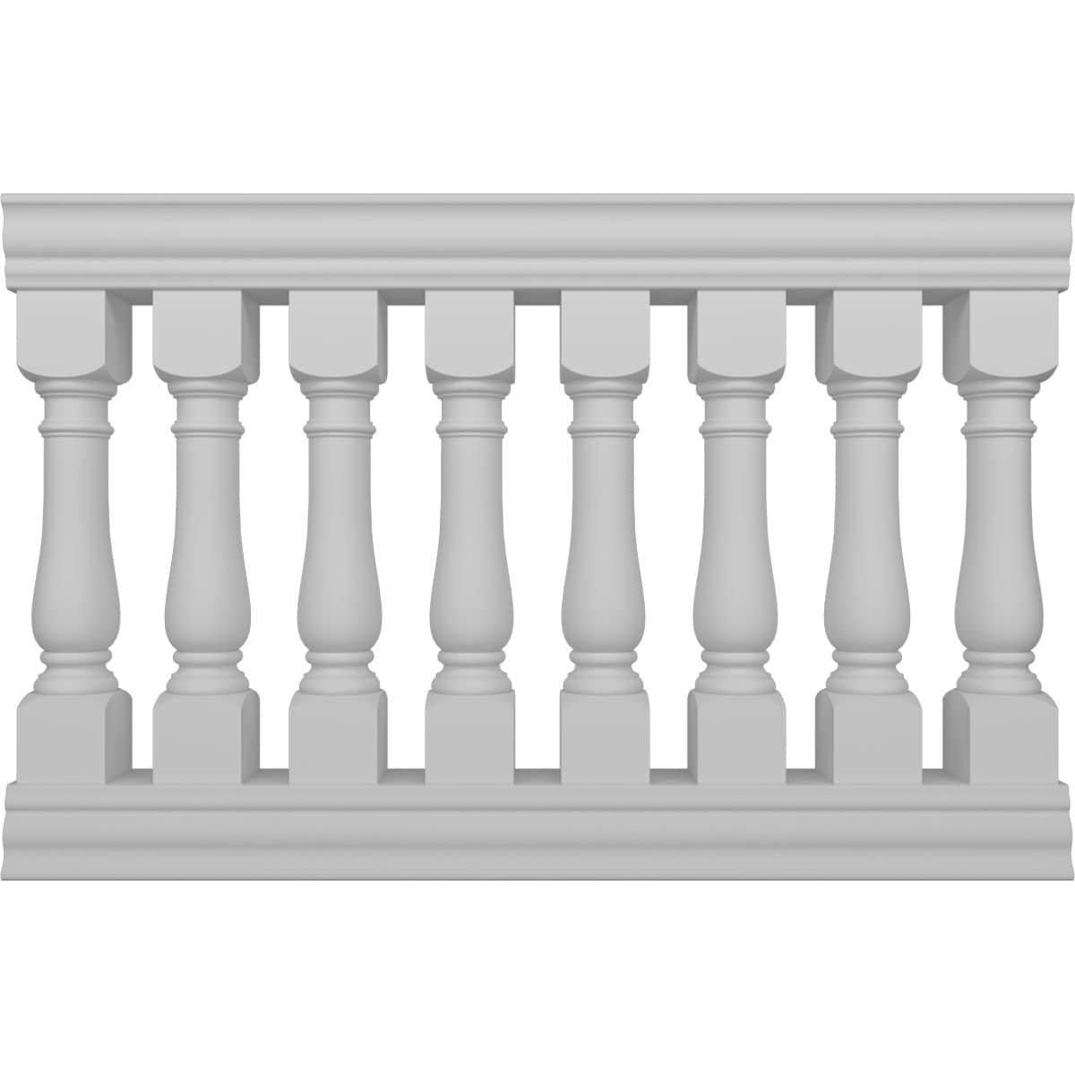 Ekena Millwork BALK42X060OXN FiberThane 5-Feet x 42-Inches Oxford Fiberglass Deck Rail Kit