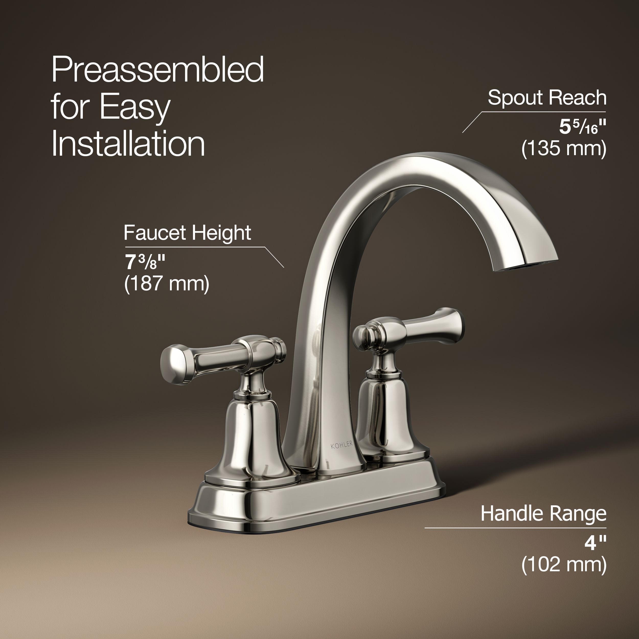 KOHLER R27818-4D-SN Lavatory-Faucets - View #4