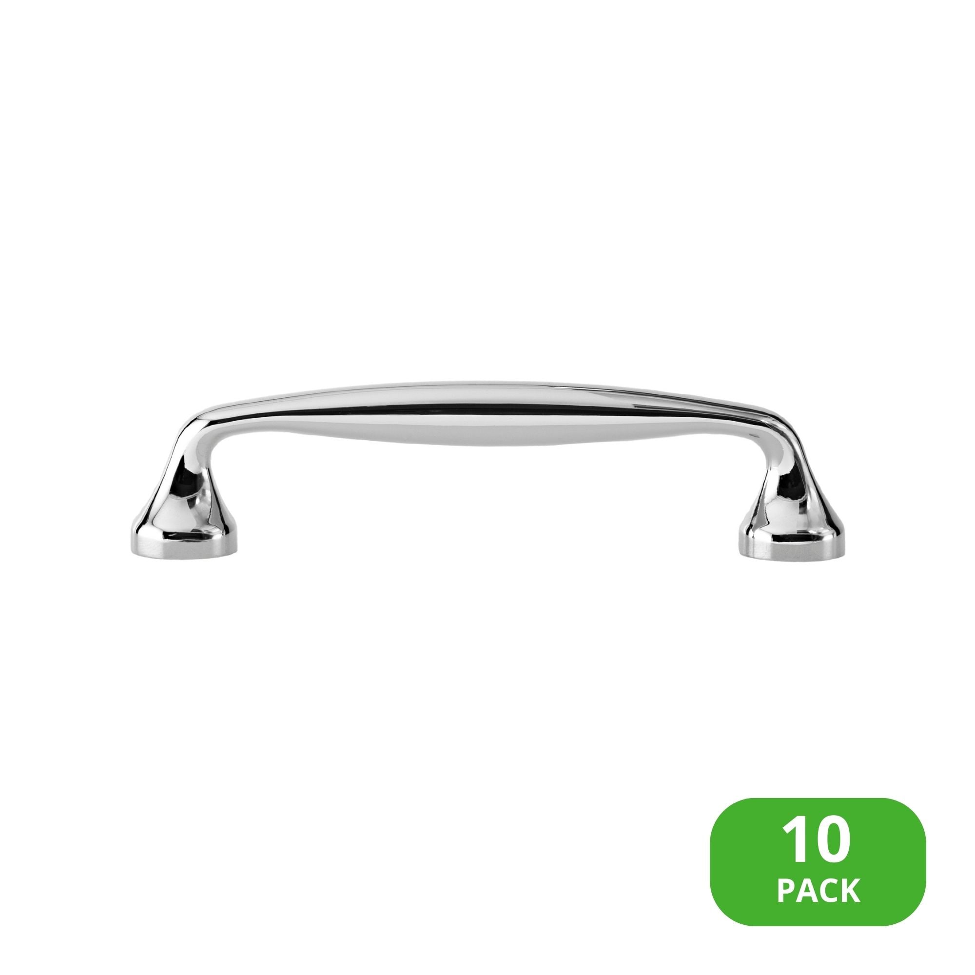 Sumner Street Home Hardware RL070157VP Mason 4-1/4-in , 108mm Center to Center Polished Nickel Cylindrical Bar 10 -Pack