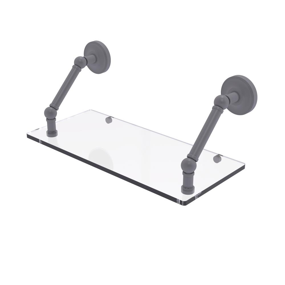 Allied Brass PR-1-18-GYM Prestige Regal Matte Gray Wall mount Bathroom Shelf ( 18-in x 8-in x 8-in )