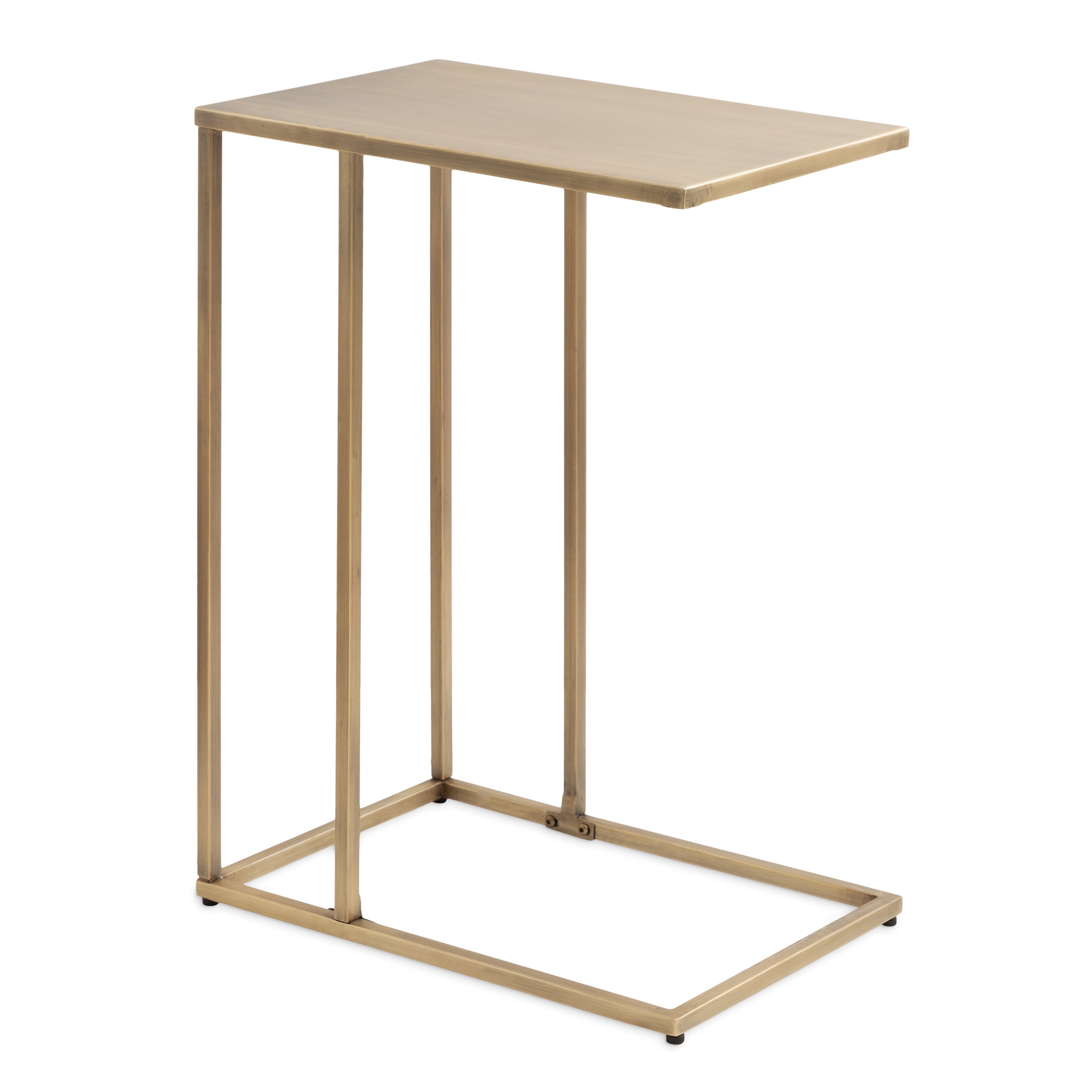 Kate and Laurel 221690 Lockhardt 18.50-in W x 26.50-in H Gold Metal Rectangular Modern End Table Assembly Required
