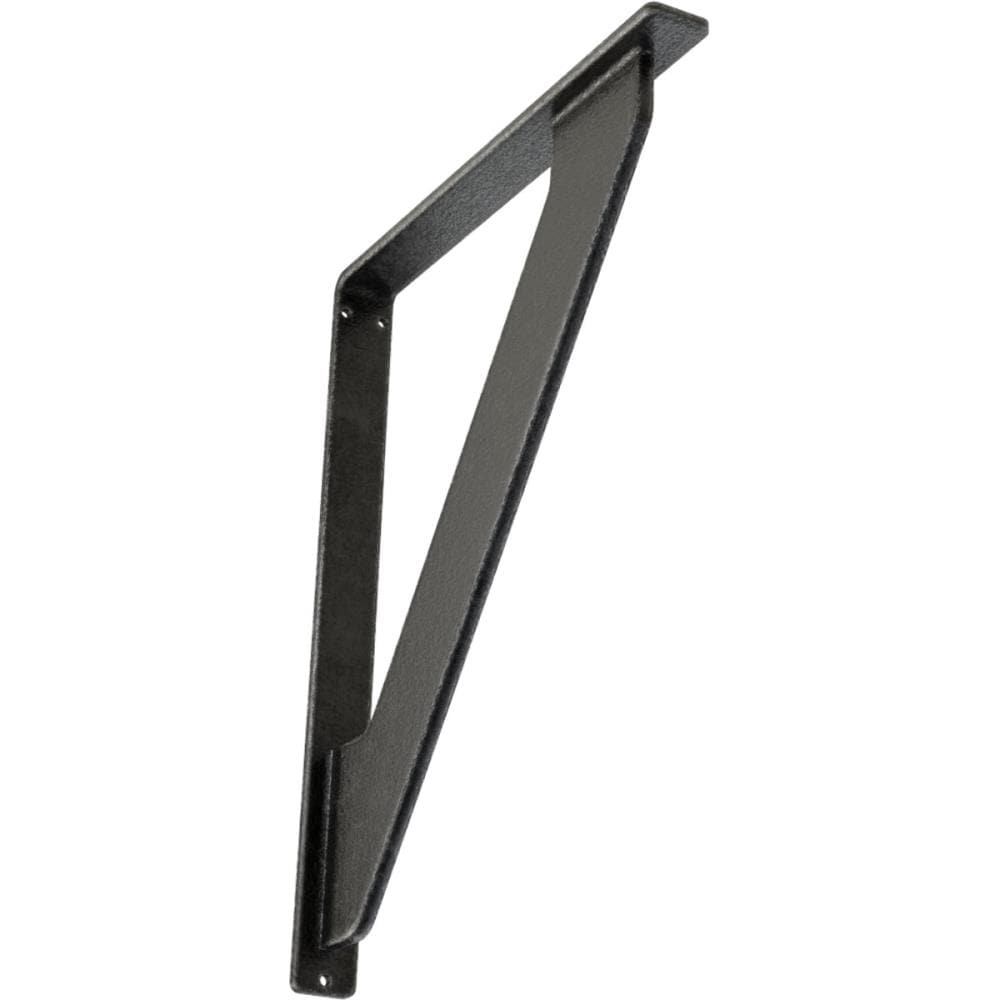 Ekena Millwork BKTM01X12X15STRAPW Traditional 12-in x 1.5-in x 15-in Gray Wrought iron Countertop support bracket