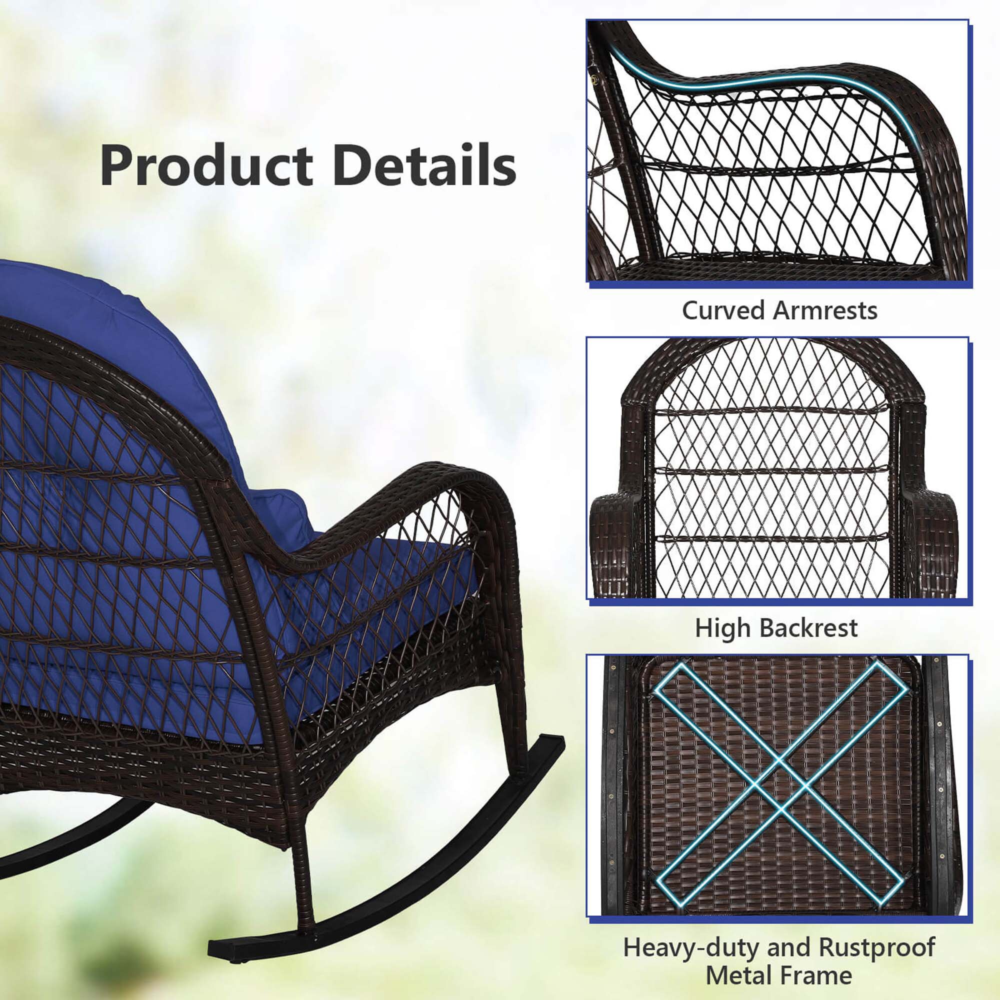Costway HCST04882 Patio-Chairs - View #3