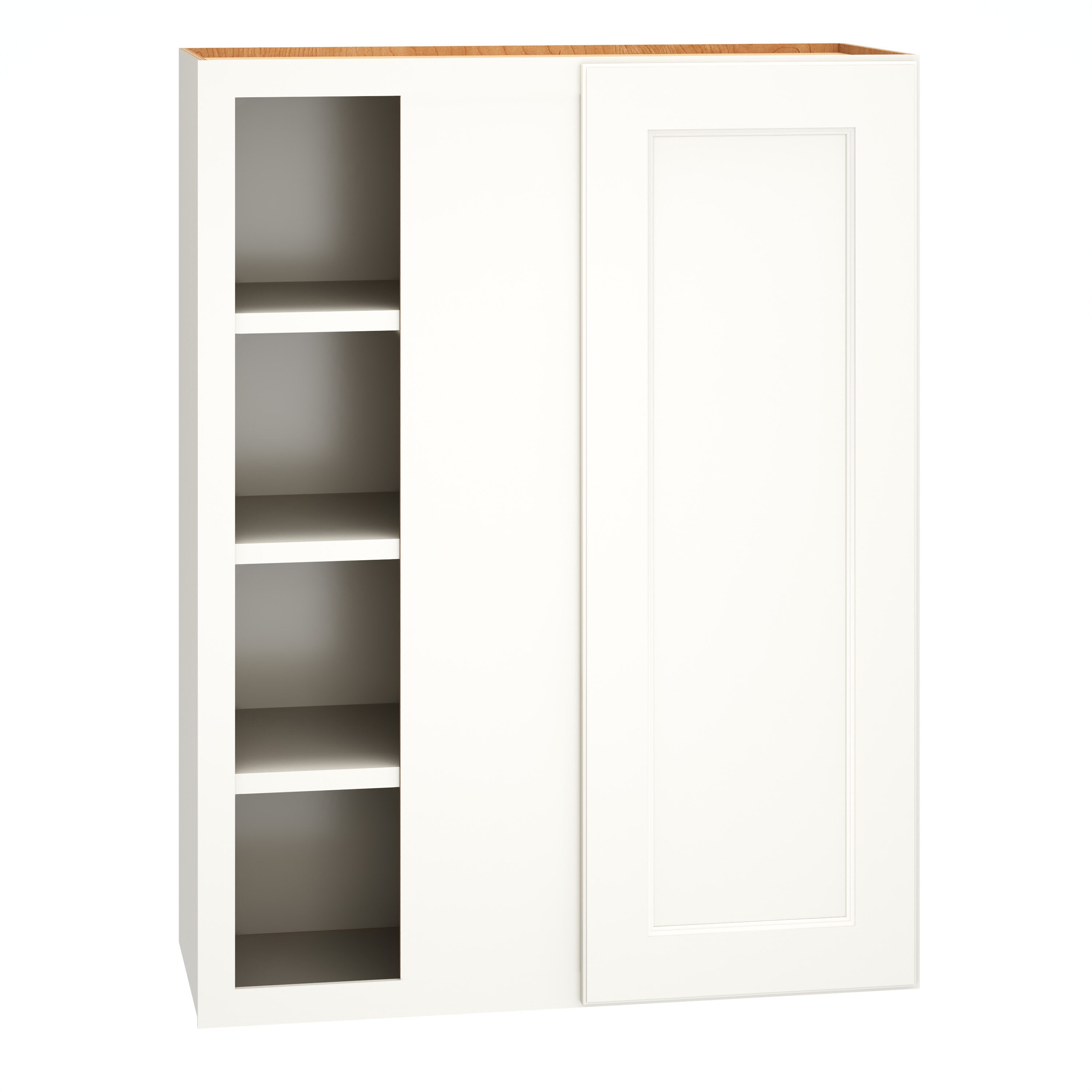 Diamond Express 325 WC3039S Macaulay 30-in W x 39-in H x 12-in D White Blind Corner wall Fully assembled Plywood Cabinet (Recessed Panel Square)
