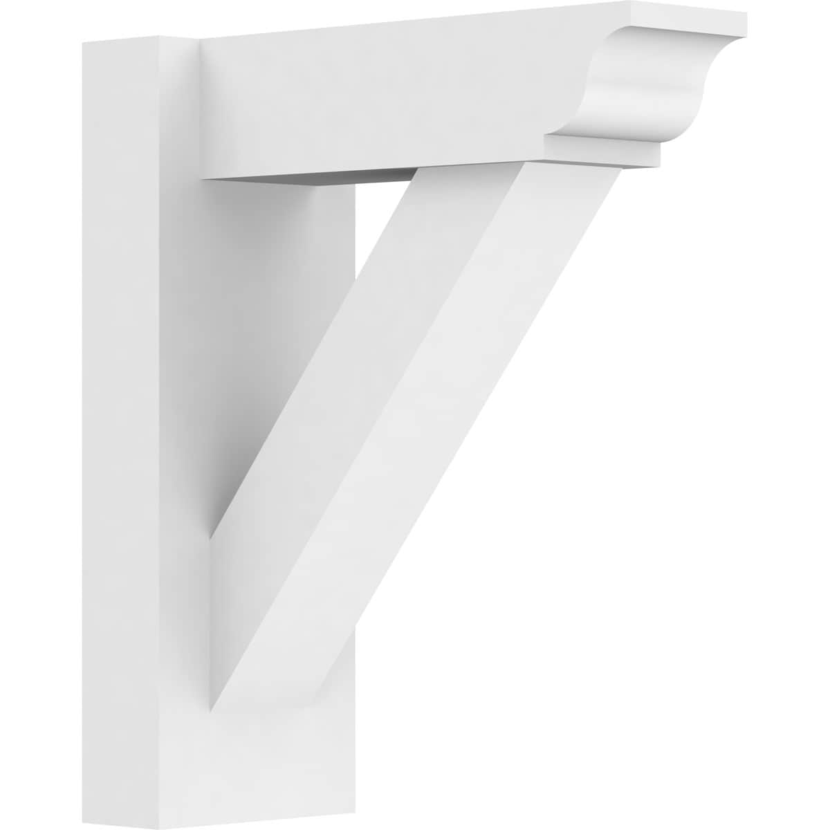 Ekena Millwork OUTP05X12X14TRA01 5-in W x 12-in D x 14-in H Traditional Architectural Grade PVC Outlooker with Traditional Ends