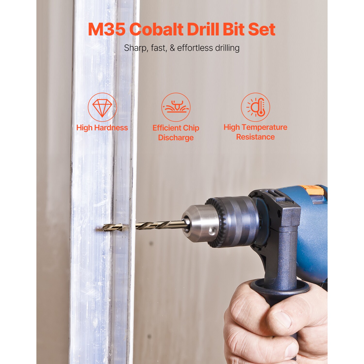 VEVOR SCFLDZTZGXNG07817V0 Metal-Twist-Drill-Bits - View #3