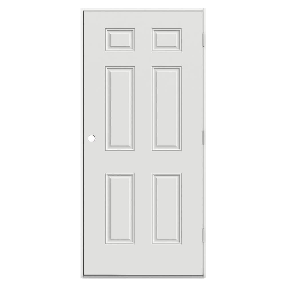 RELIABILT 14006.0 32-in x 80-in x Steel No glass Left-hand outswing Primed Prehung Front Door Solid core