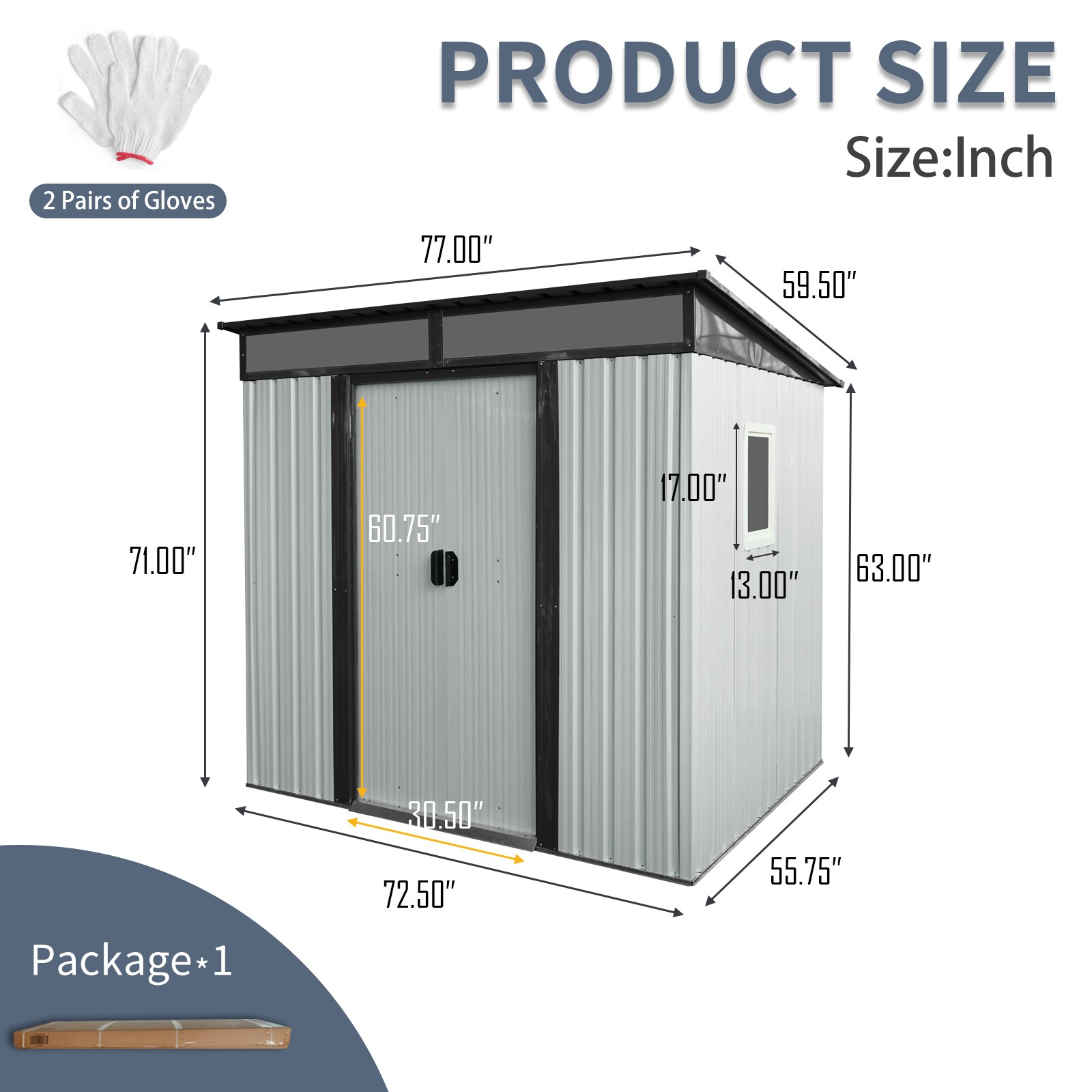Xspracer ML-OS302WP Metal-Storage-Buildings-Sheds - View #2