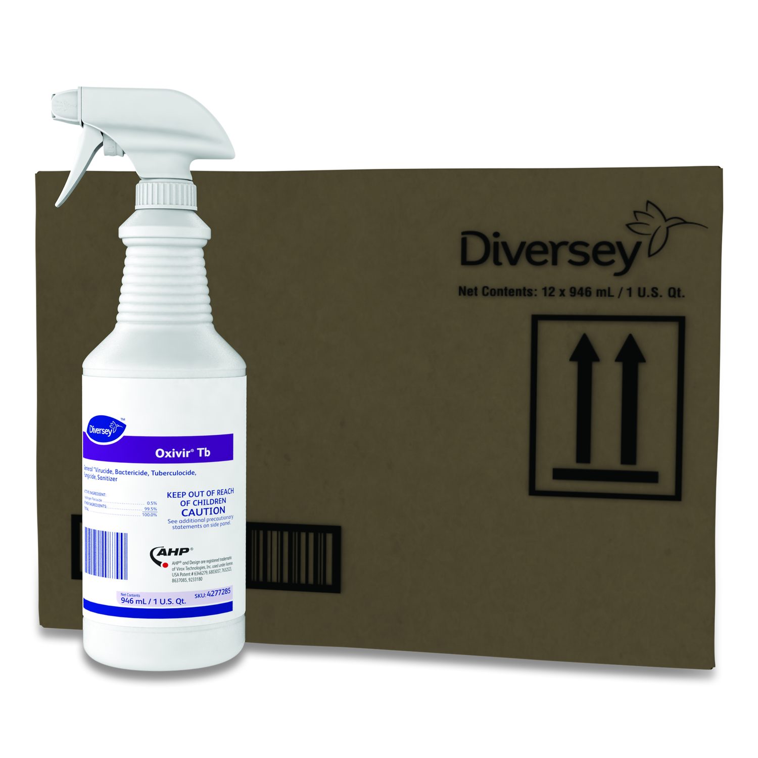 Diversey Oxivir TB One-Step Disinfectant Cleaner Liquid 32 oz Bottle with Flip-Top Cap