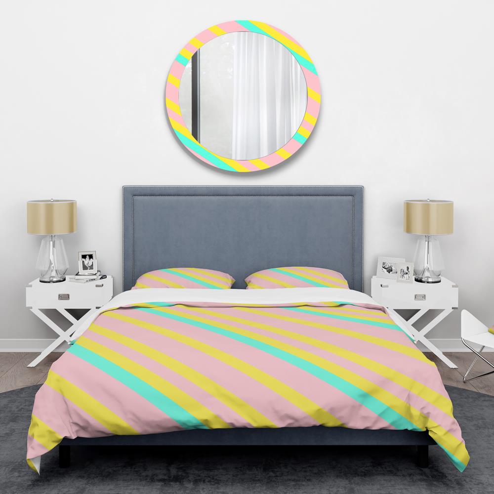 Designart BED24157-Q 3 -Piece Yellow Queen Duvet cover Set