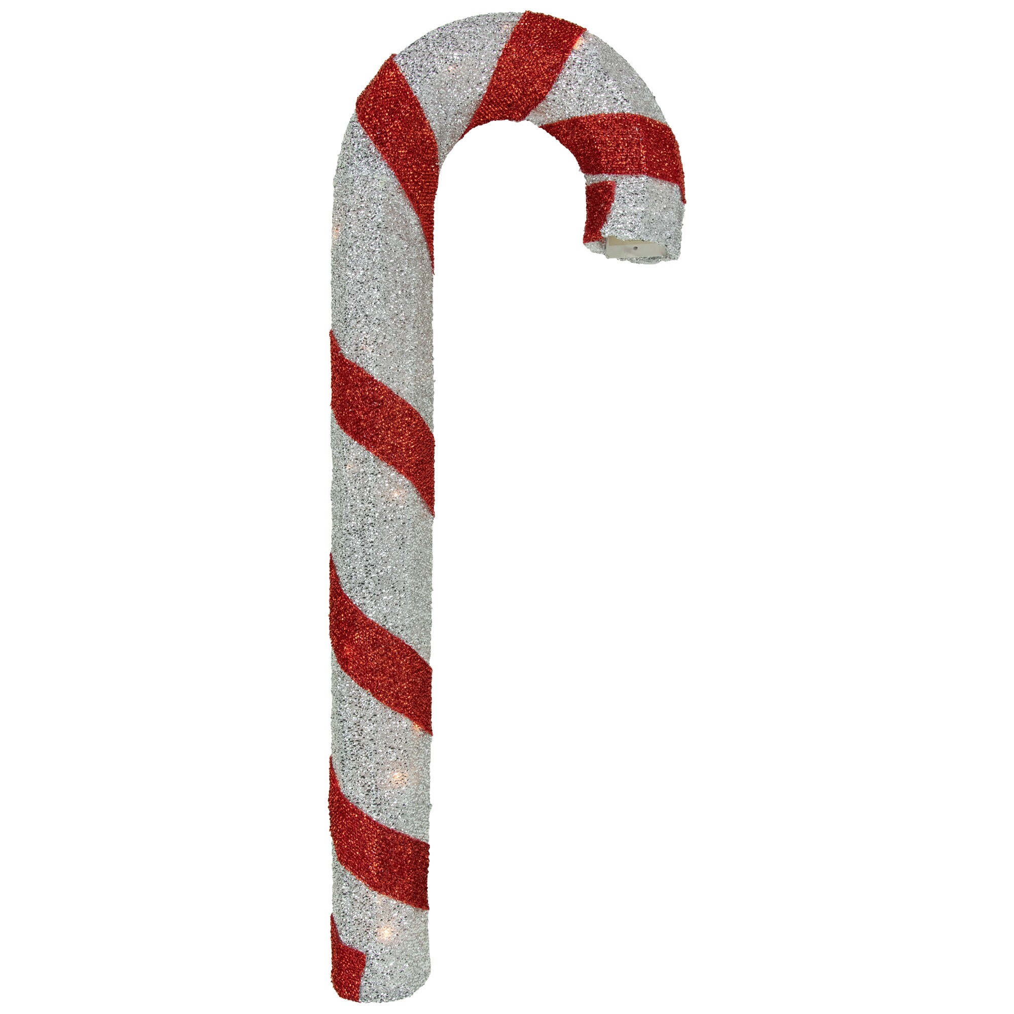 Northlight 31457841 31-in Freestanding Candy cane Yard decoration with Clear Incandescent Lights