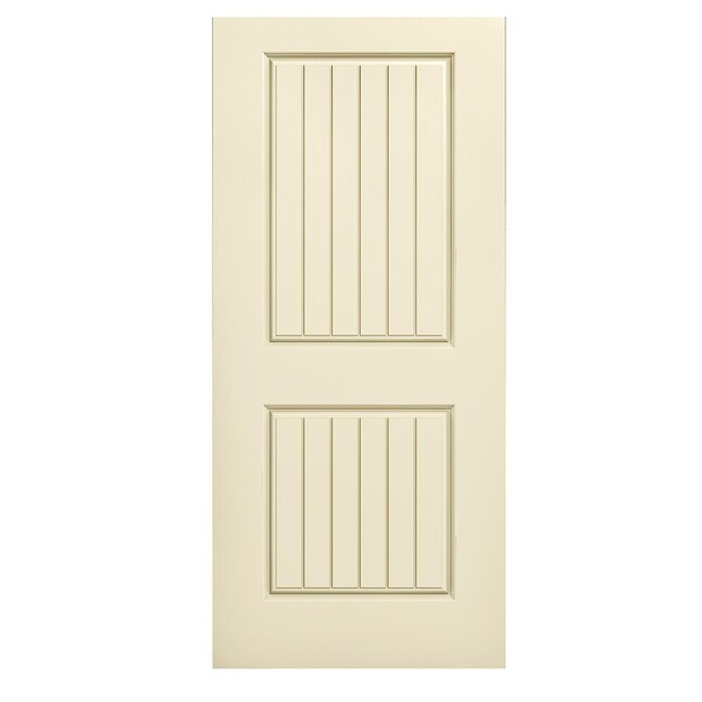 ReliaBilt Corvado 24-in x 80-in Cream-N-Sugar 2-Panel Square Hollow Core Prefinished Molded Composite Slab Door ReliaBilt Corvado 24-in x 80-in Cream-N-Sugar 2-Panel Square Hollow Core Prefinished Molded Composite Slab Door