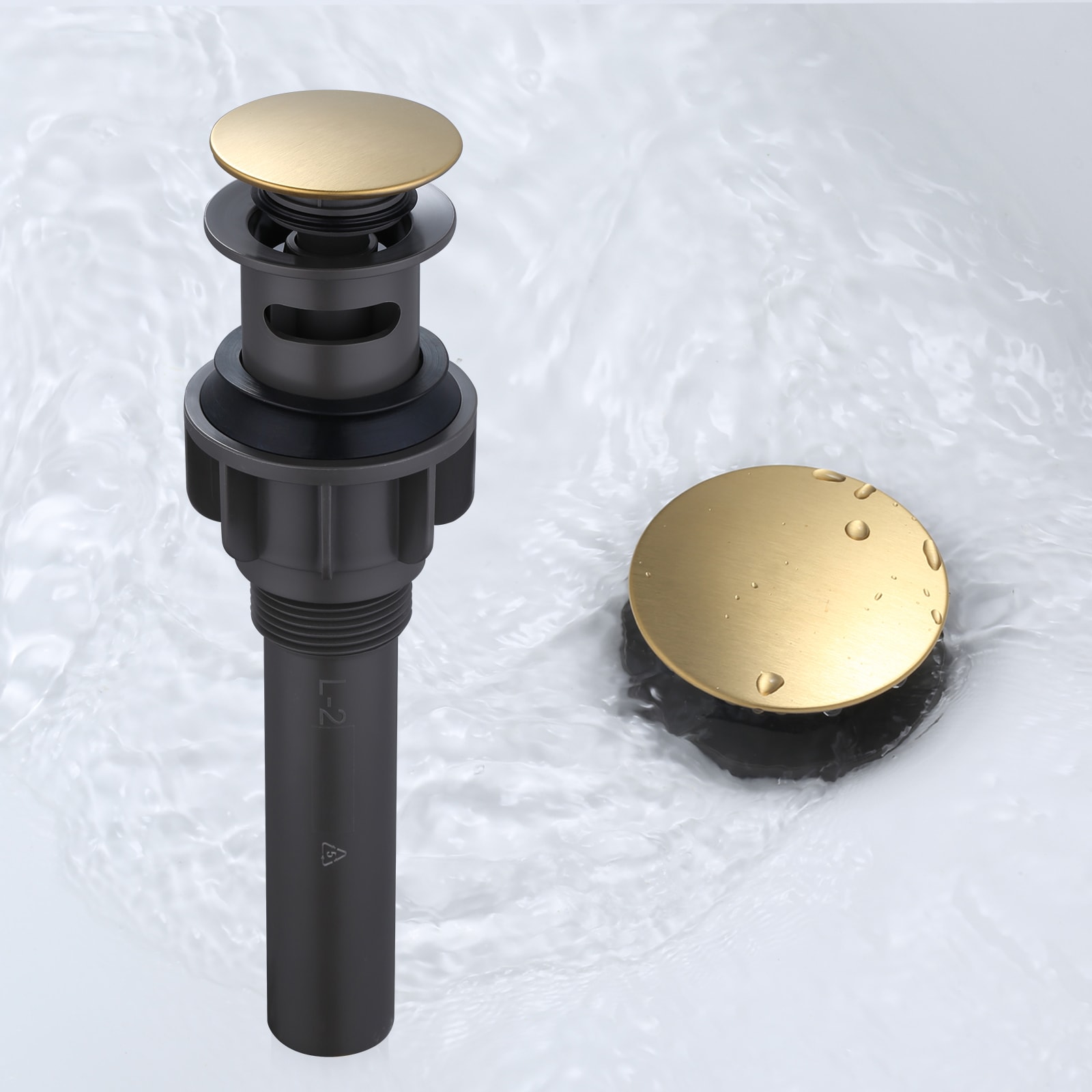 WOWOW X3003G-LW Gold Bathroom Sink pop up drain