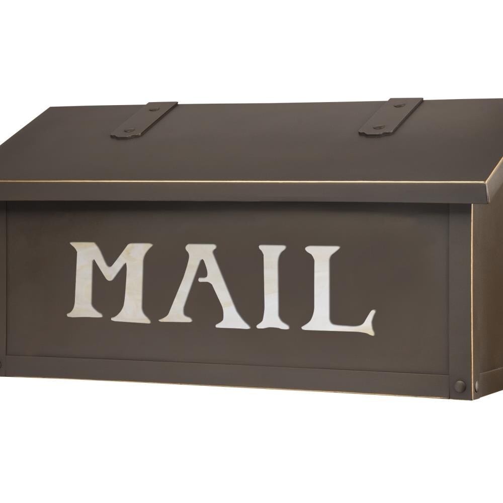 America's Finest MRCSF3800 Americas Finest Lighting AF-2-MAIL-BZ-CH Classic Horizontal Mailbox with Mail Stencil, Champagne- Architectural Bronze