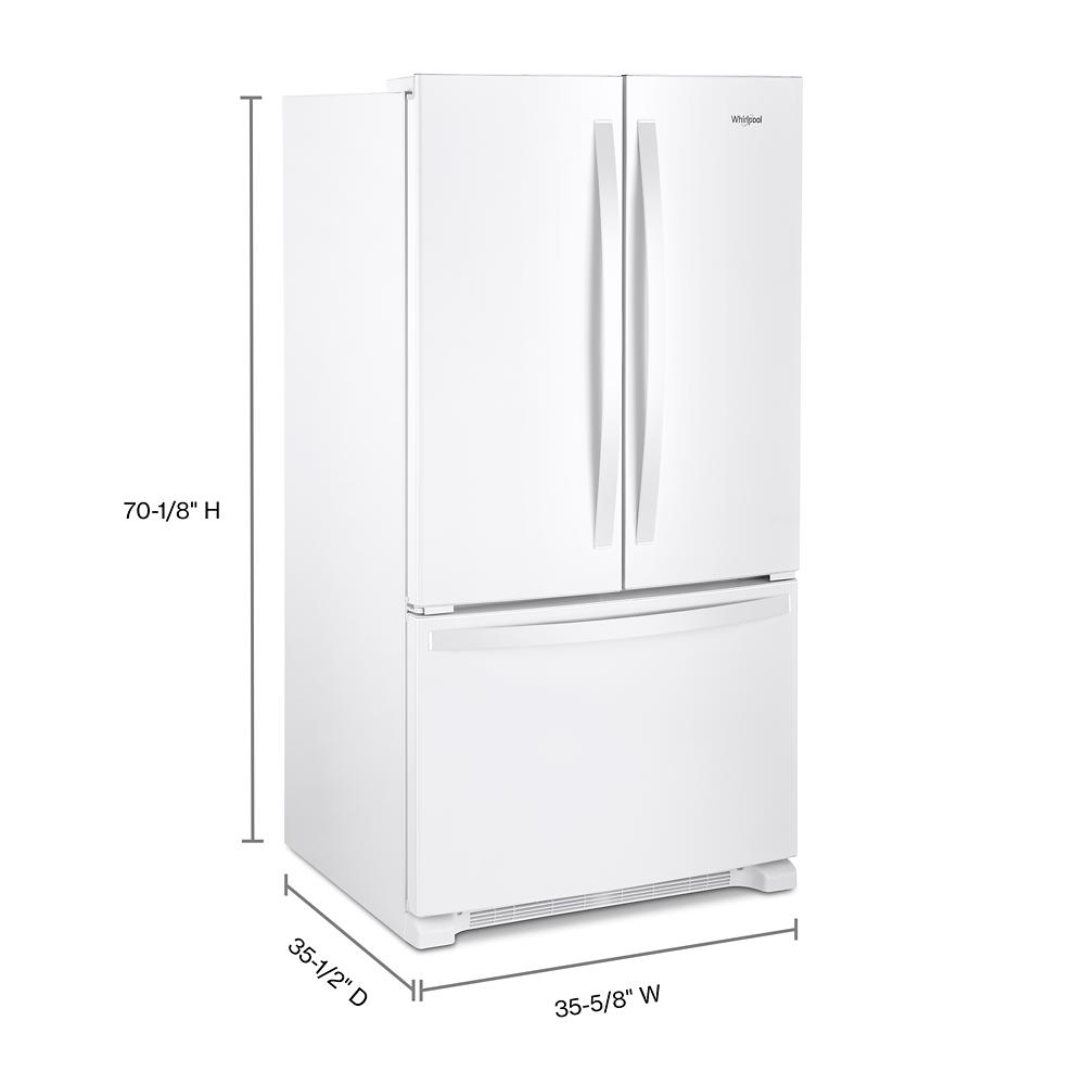 Whirlpool® 25.2 Cu. Ft. White French Door Refrigerator