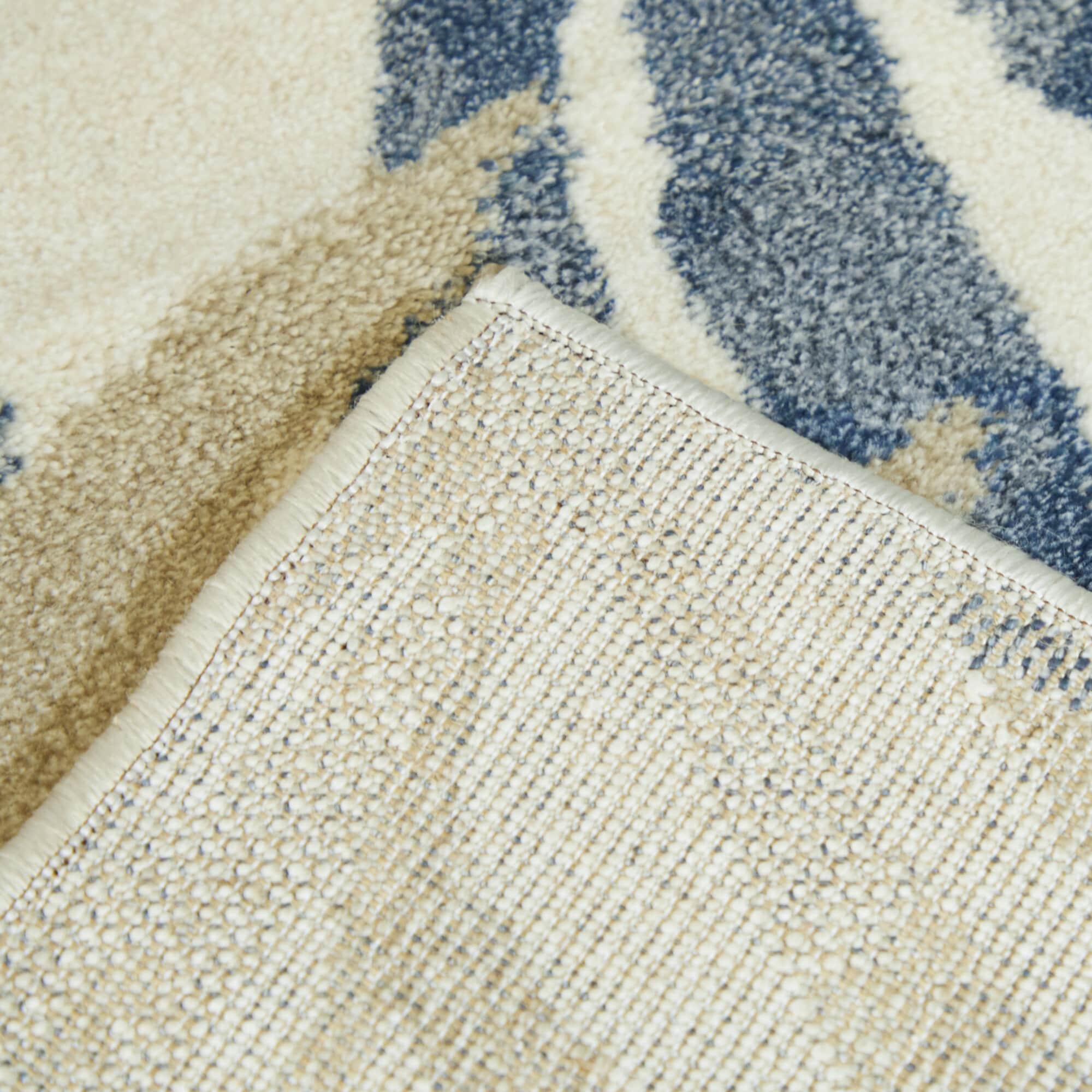 Margaret Tropical Blue and Beige Synthetic 8' x 10' Area Rug